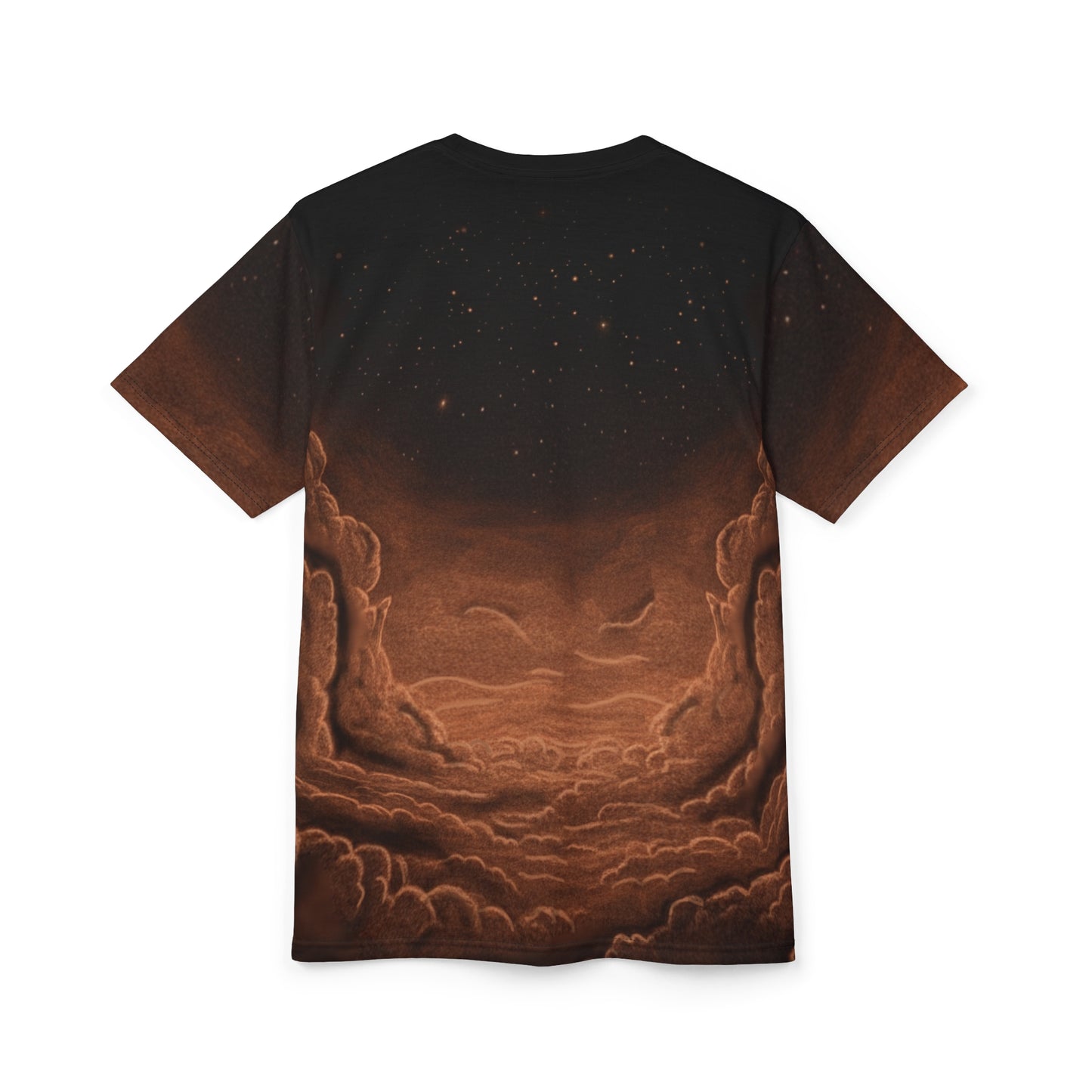 Jesus by LiLTay Crucifixion unisex God Tee — Sepia Religious All-Over Print Shirt