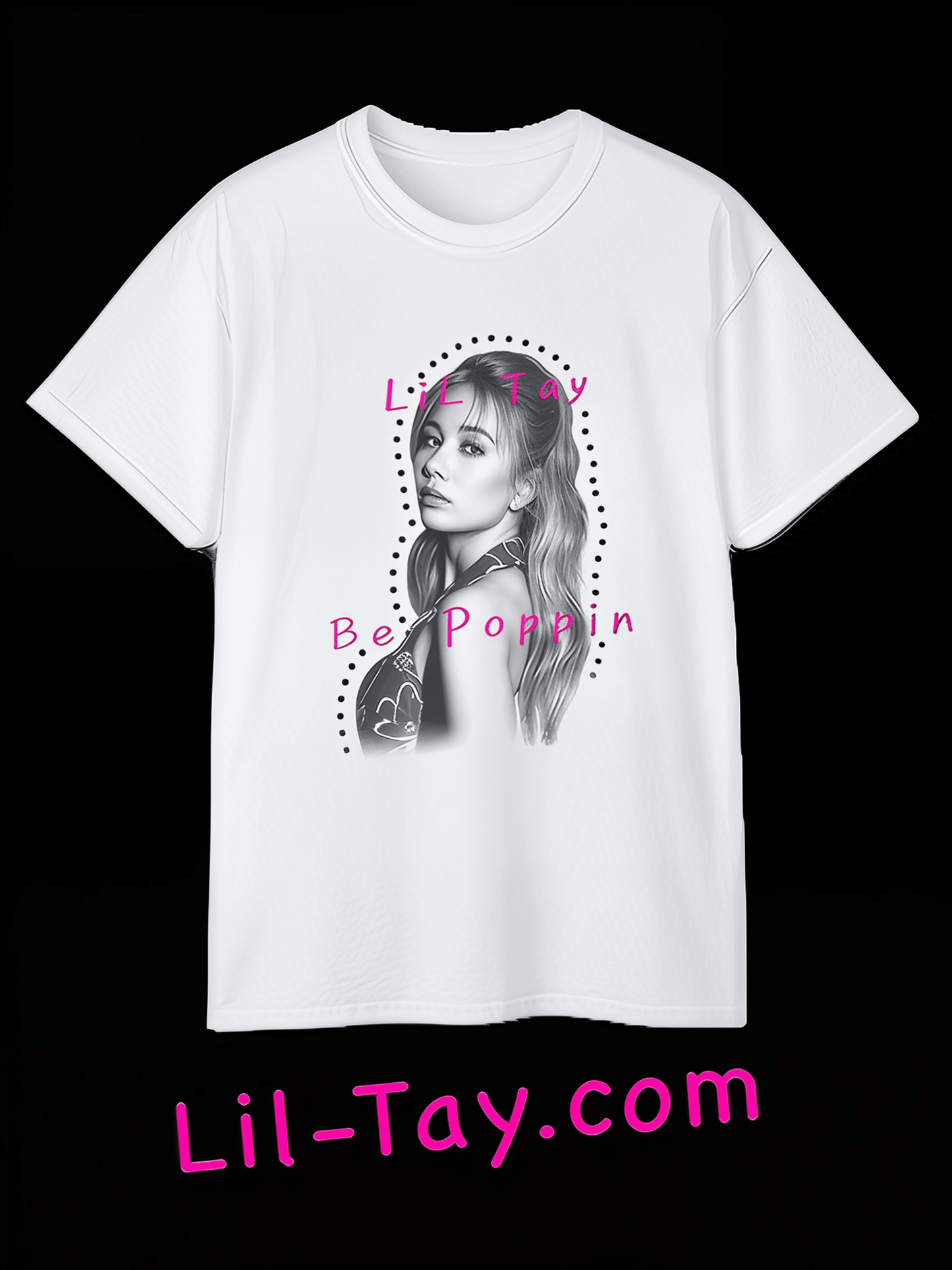 LiLTay be poppin white t-shirt Unisex Cotton Tee with Inspirational Quote, pop up store limited time