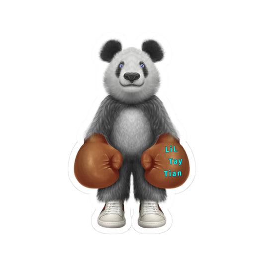 LiLTay Radical Boxing Panda Bear Stickers, a champion, Laptop Stickers,- skate board lockers waterproof tuff popup store