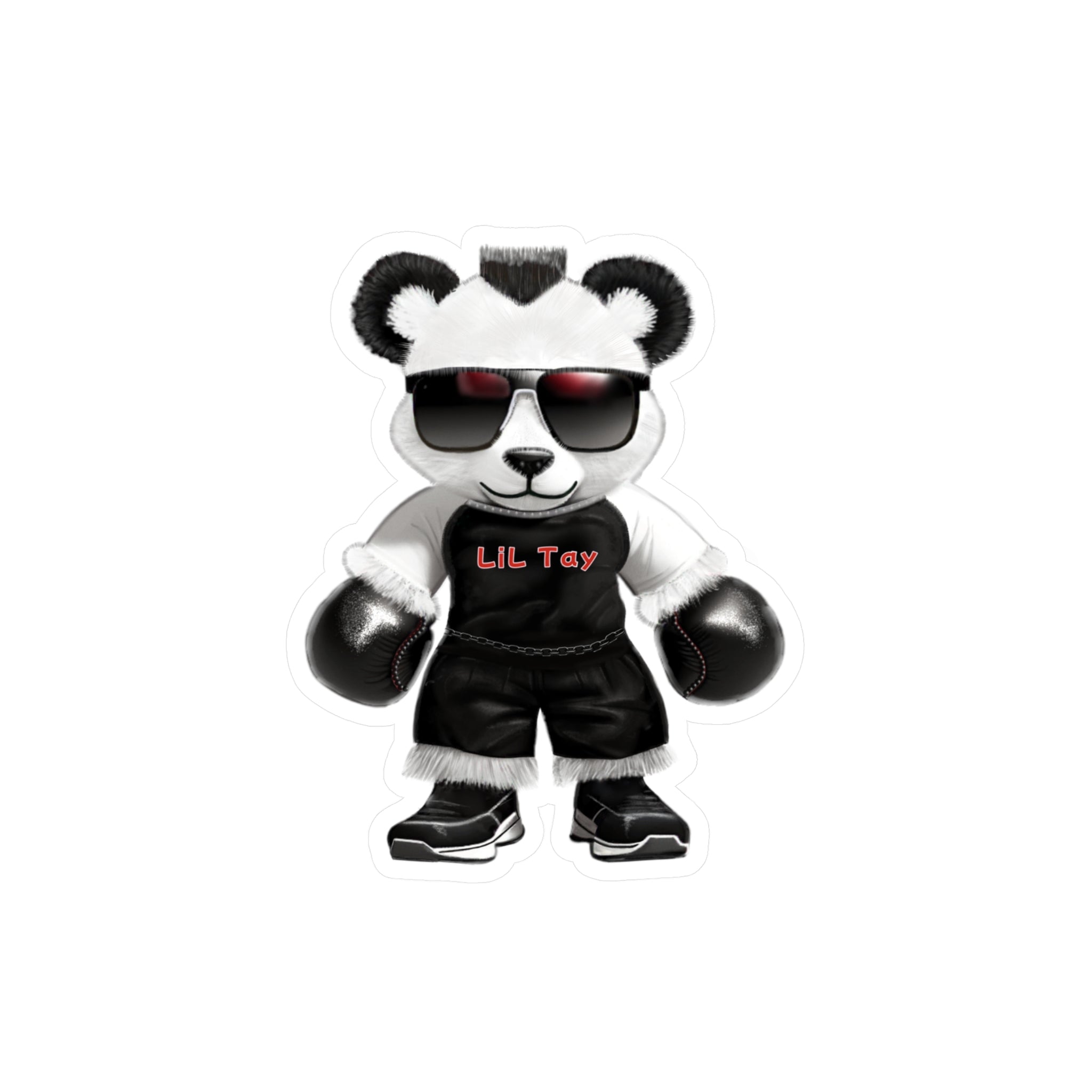 Cool Boxing Teddy Bear Sticker — Kiss-Cut Vinyl Decal From LiLTay