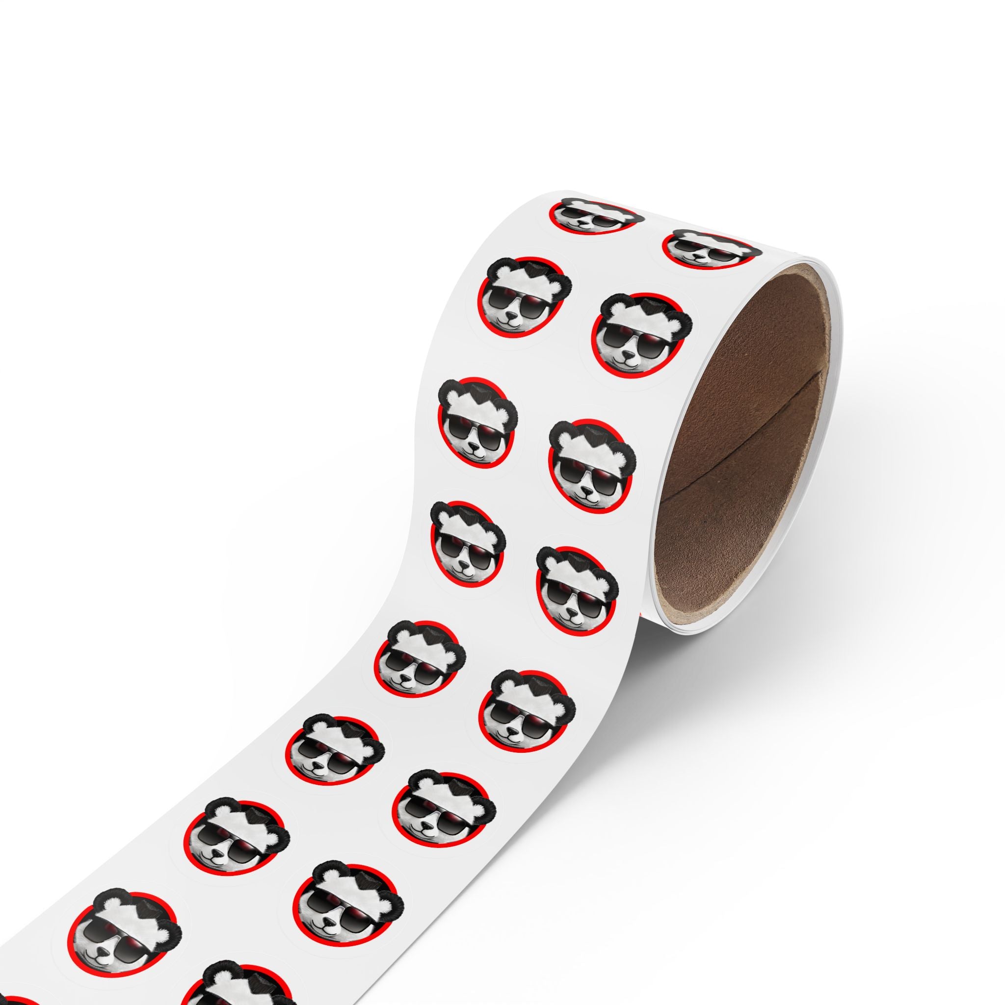 Cool Teddy Bear Round Stickers  — Roll of 50 Sunglasses Red Band LiLTay Logo  2 sizes