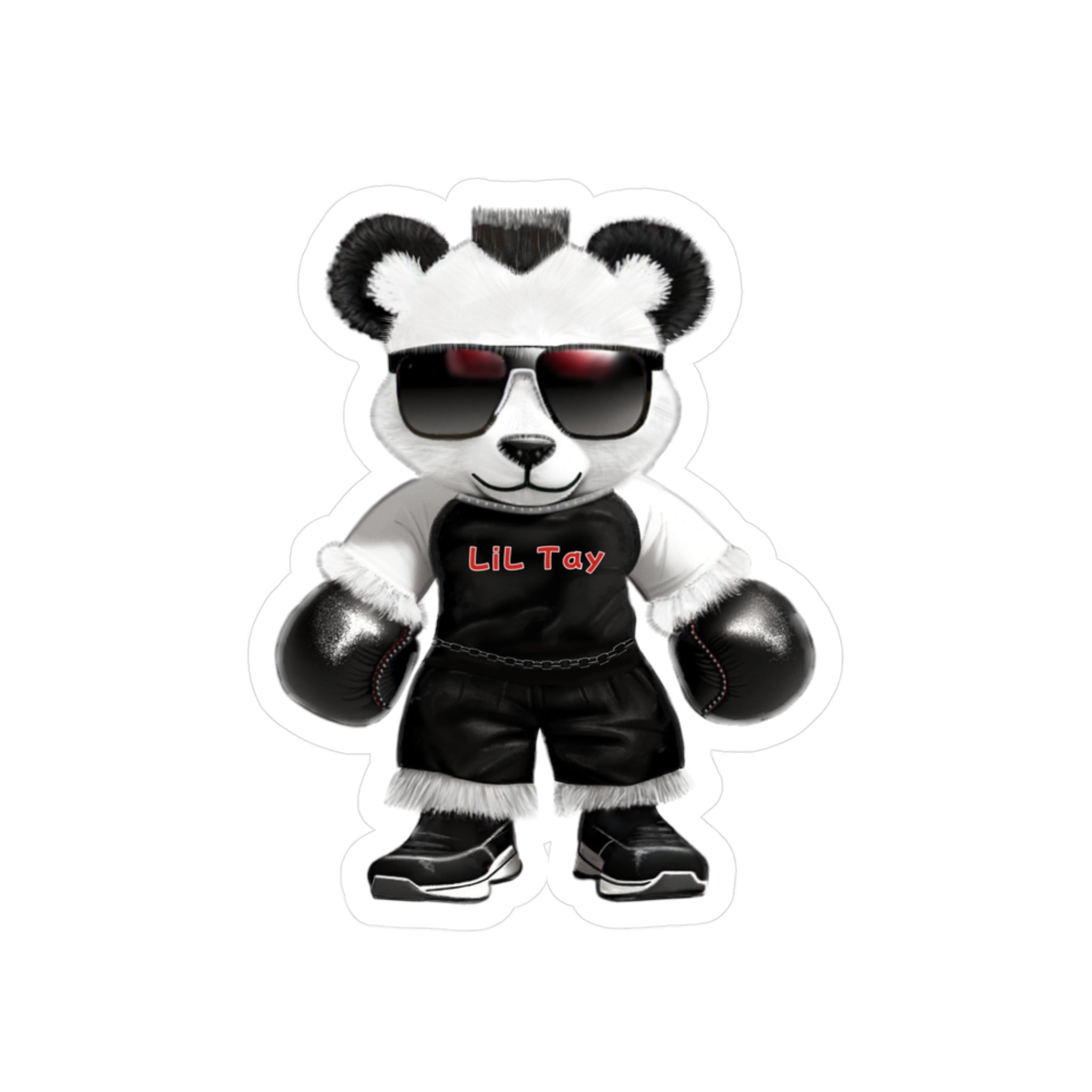 Cool Boxing Teddy Bear Sticker — Kiss-Cut Vinyl Decal From LiLTay