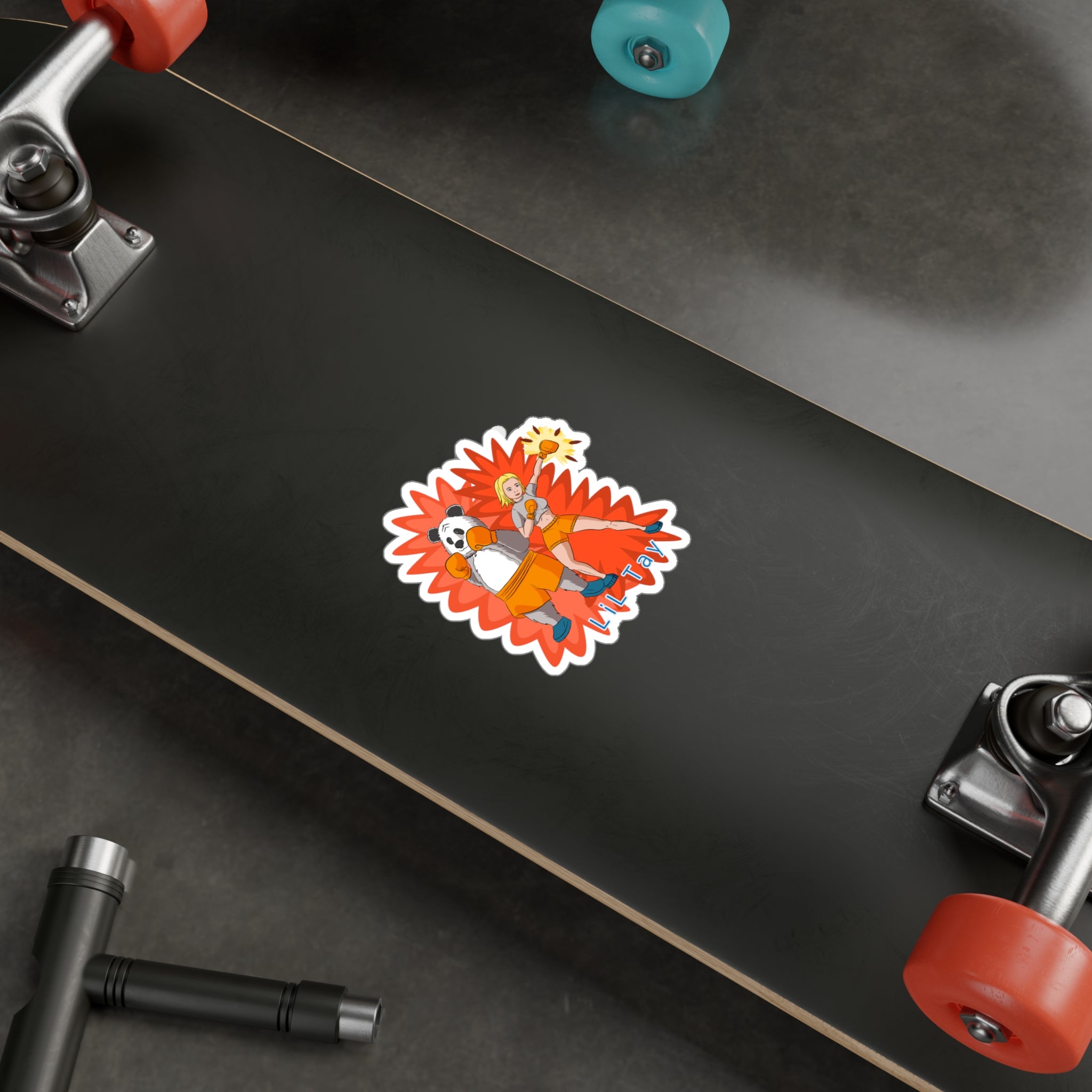 LiLTay Teams Up with the Boxing Panda Bear to be the Worlds Undefeated Champions sticker 3 sizes