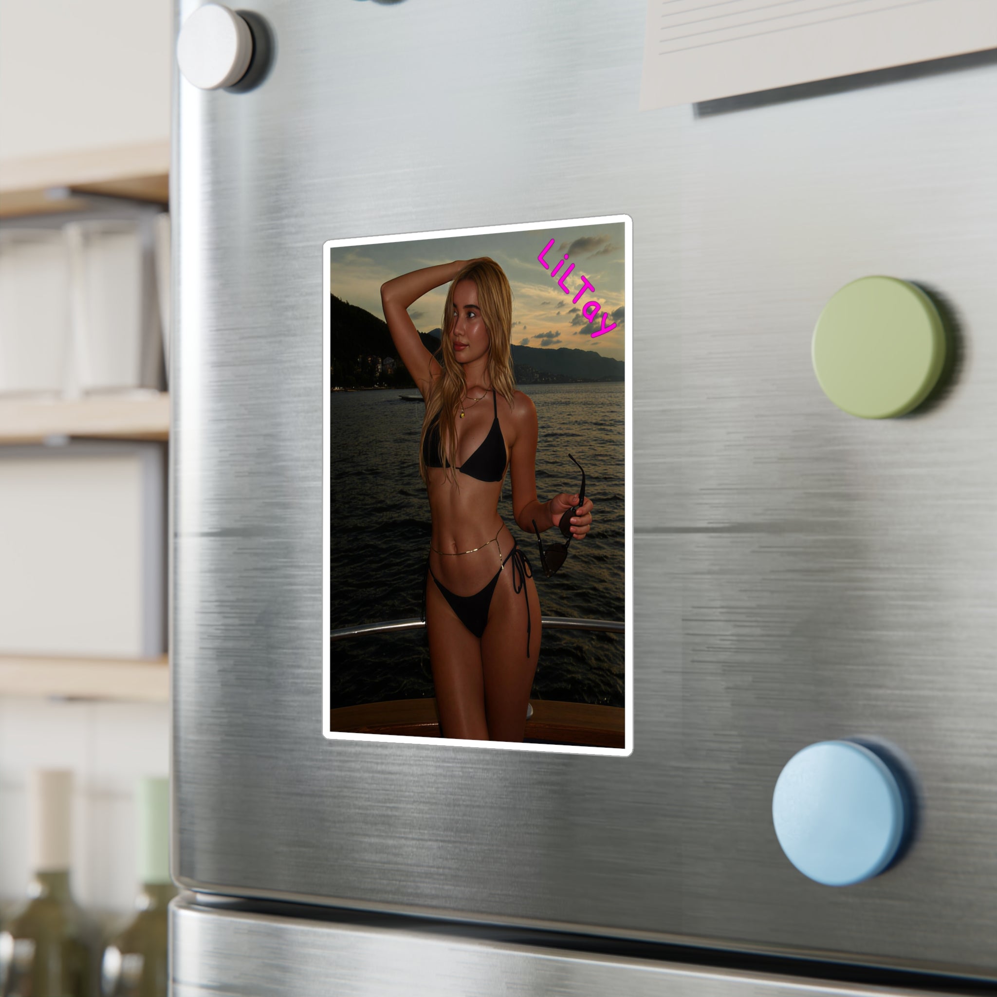 LiLTay Bikini Photo Vinyl Sticker – 'LIL tay' Kiss-Cut Decal