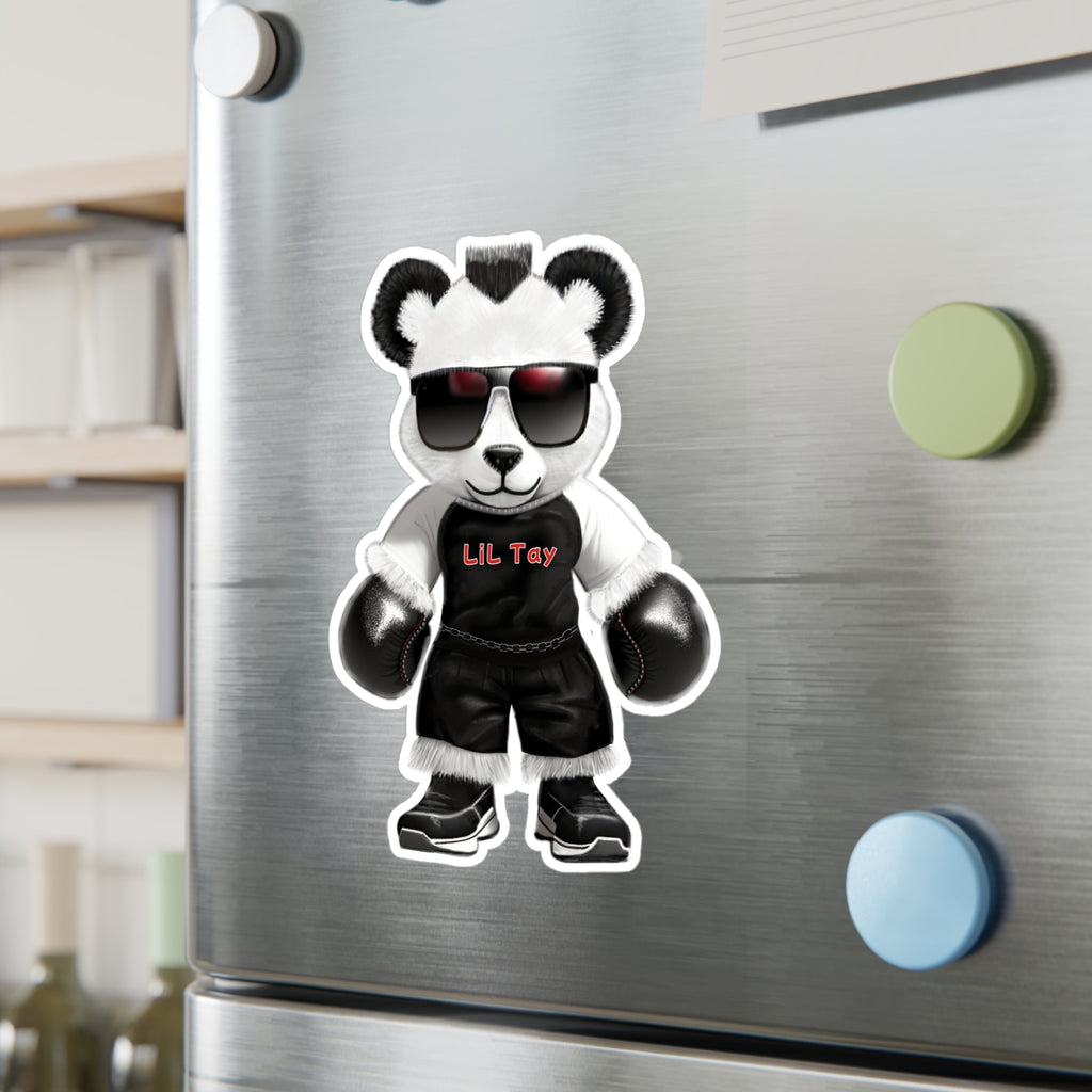 Cool Boxing Teddy Bear Sticker — Kiss-Cut Vinyl Decal From LiLTay
