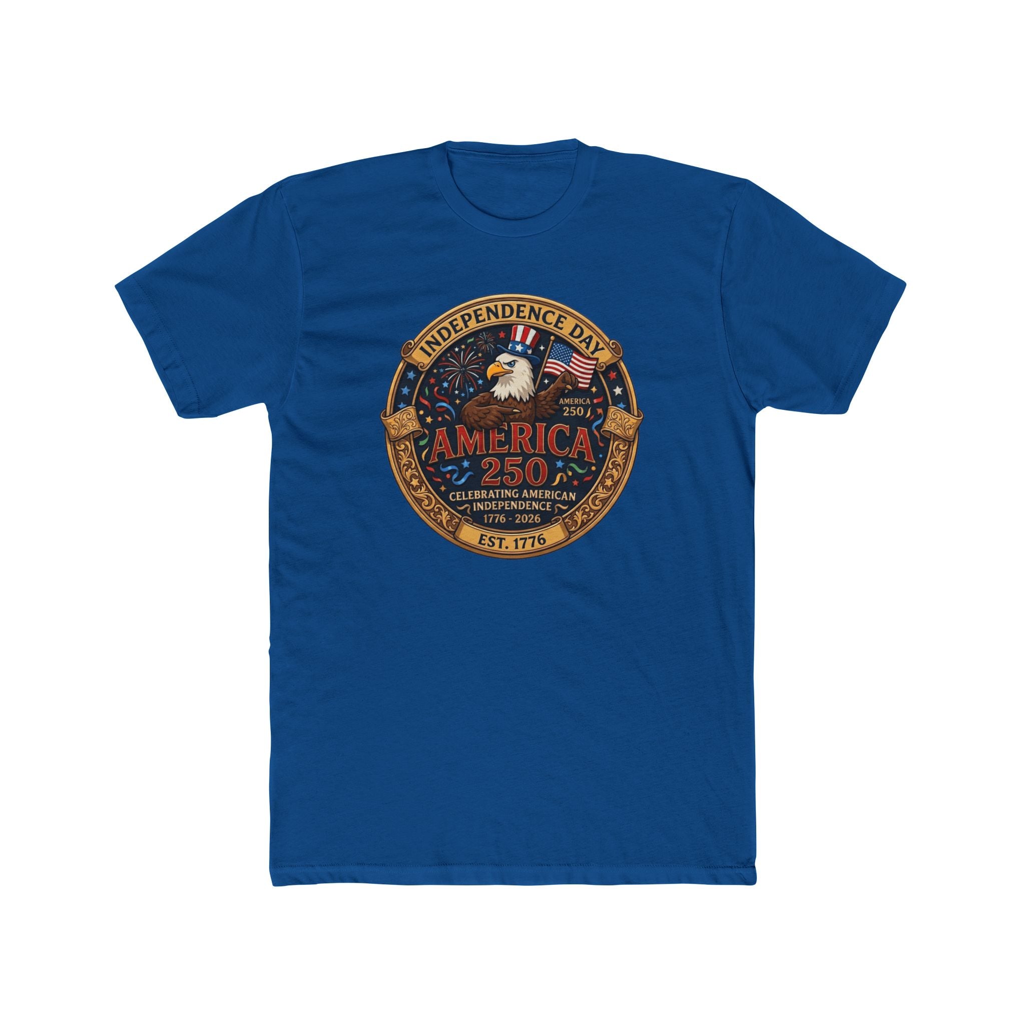 America 250 Independence Day T-Shirt — Patriotic Eagle 1776 Celebration Tee by liltay