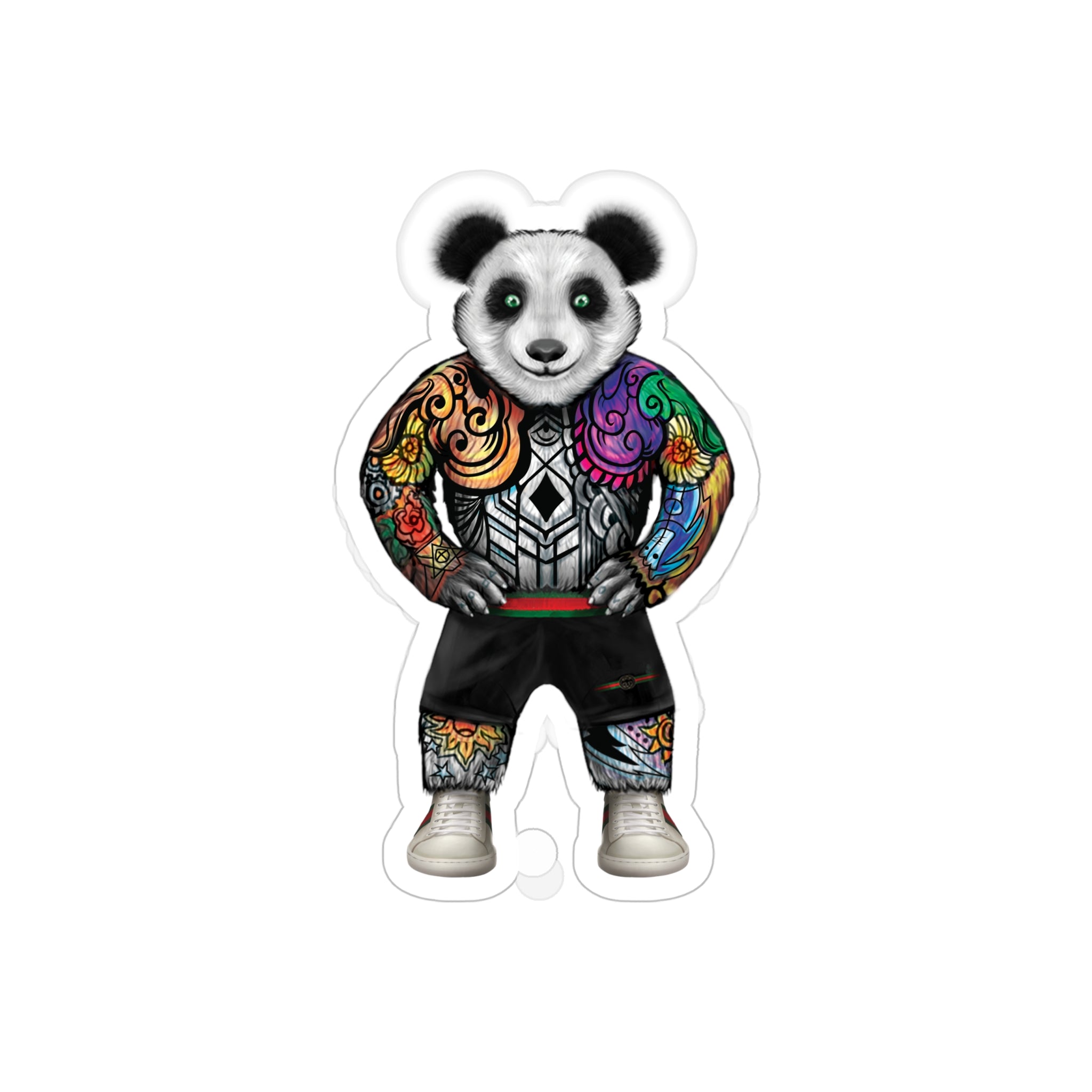 Tattoo Panda Sticker — Die-Cut Transparent Outdoor Sticker from LiLTay