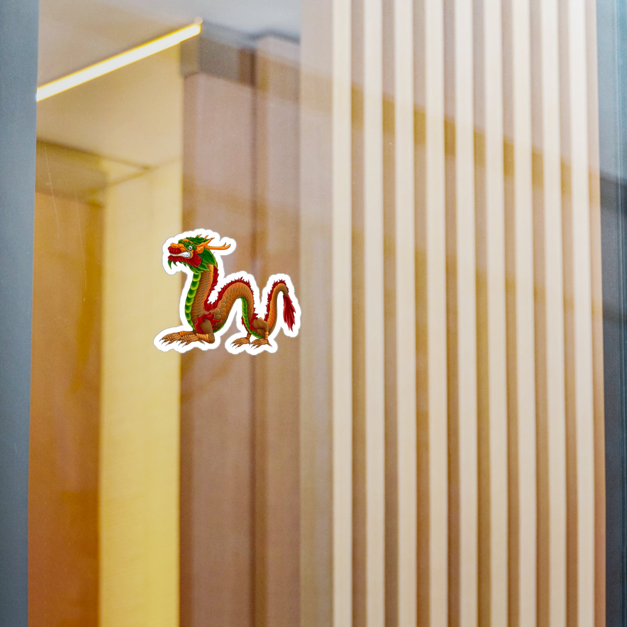 Mythical Colorful Chinese Dragon Vinyl Decal - Kiss-Cut Sticker From LiLTay