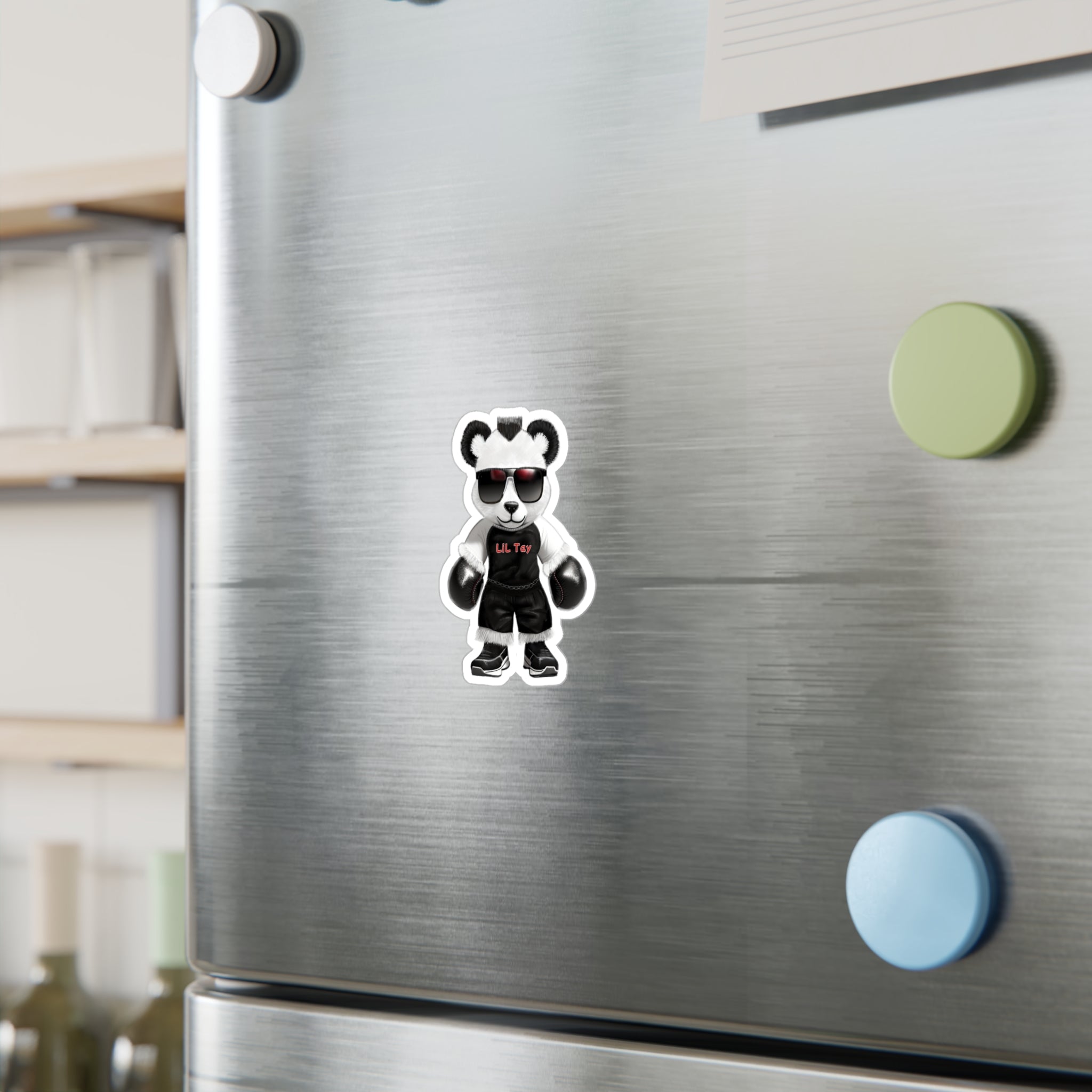 Cool Boxing Teddy Bear Sticker — Kiss-Cut Vinyl Decal From LiLTay