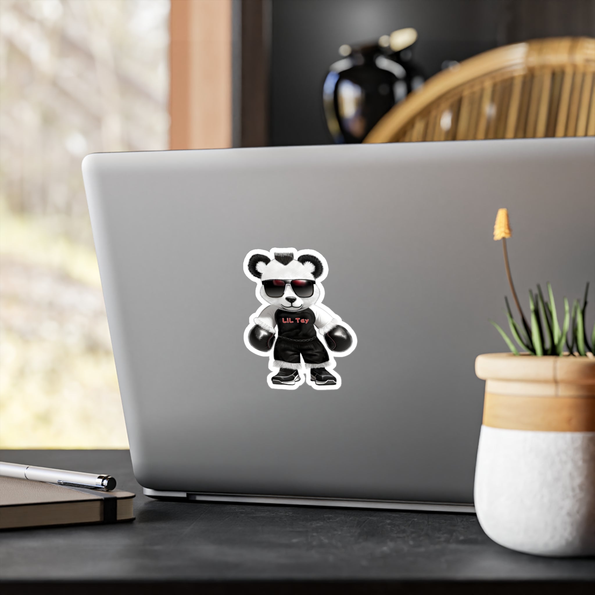 Cool Boxing Teddy Bear Sticker — Kiss-Cut Vinyl Decal From LiLTay