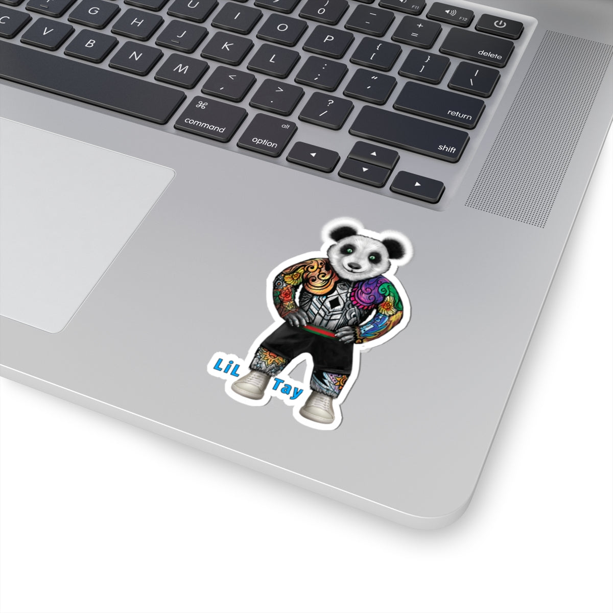 LiLTay Tattoo Panda Kiss-Cut Stickers, radical Bear Hip Art Decals for Laptops, Water Bottles, Scrapbooking, Boards, Lockers, Car Accessories