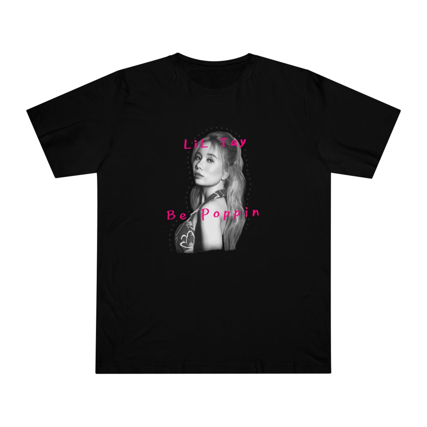 LiL Tay BePoppin cotton tee shirt unisex black or white only