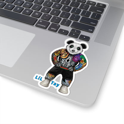 LiLTay Tattoo Panda Kiss-Cut Stickers, radical Bear Hip Art Decals for Laptops, Water Bottles, Scrapbooking, Boards, Lockers, Car Accessories