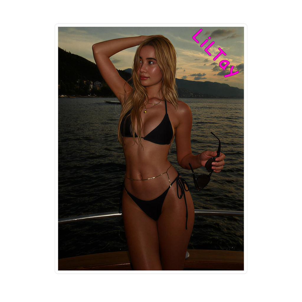 LiLTay Bikini Photo Vinyl Sticker – 'LIL tay' Kiss-Cut Decal