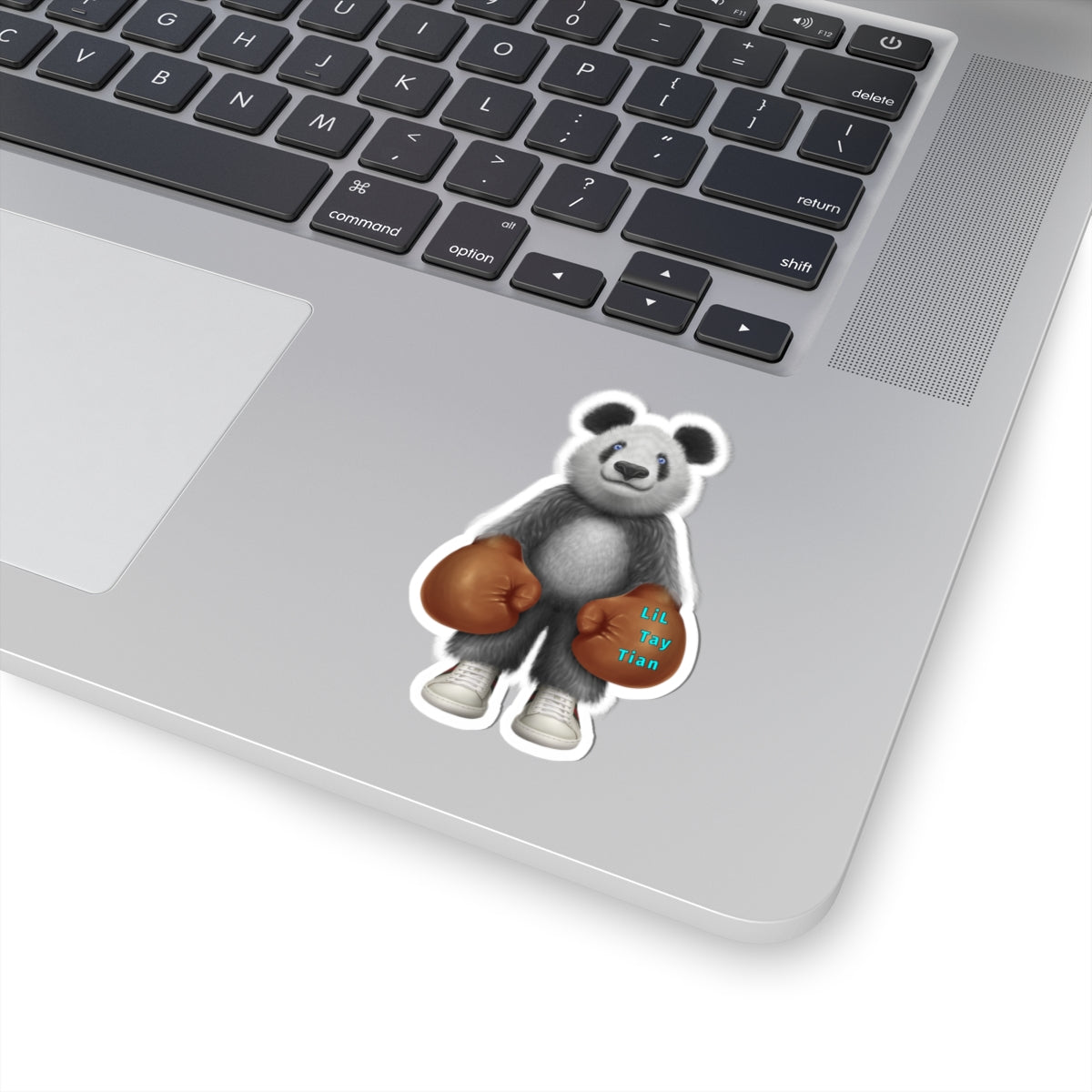 LiLTay Radical Boxing Panda Bear Stickers, a champion, Laptop Stickers,- skate board lockers waterproof tuff popup store