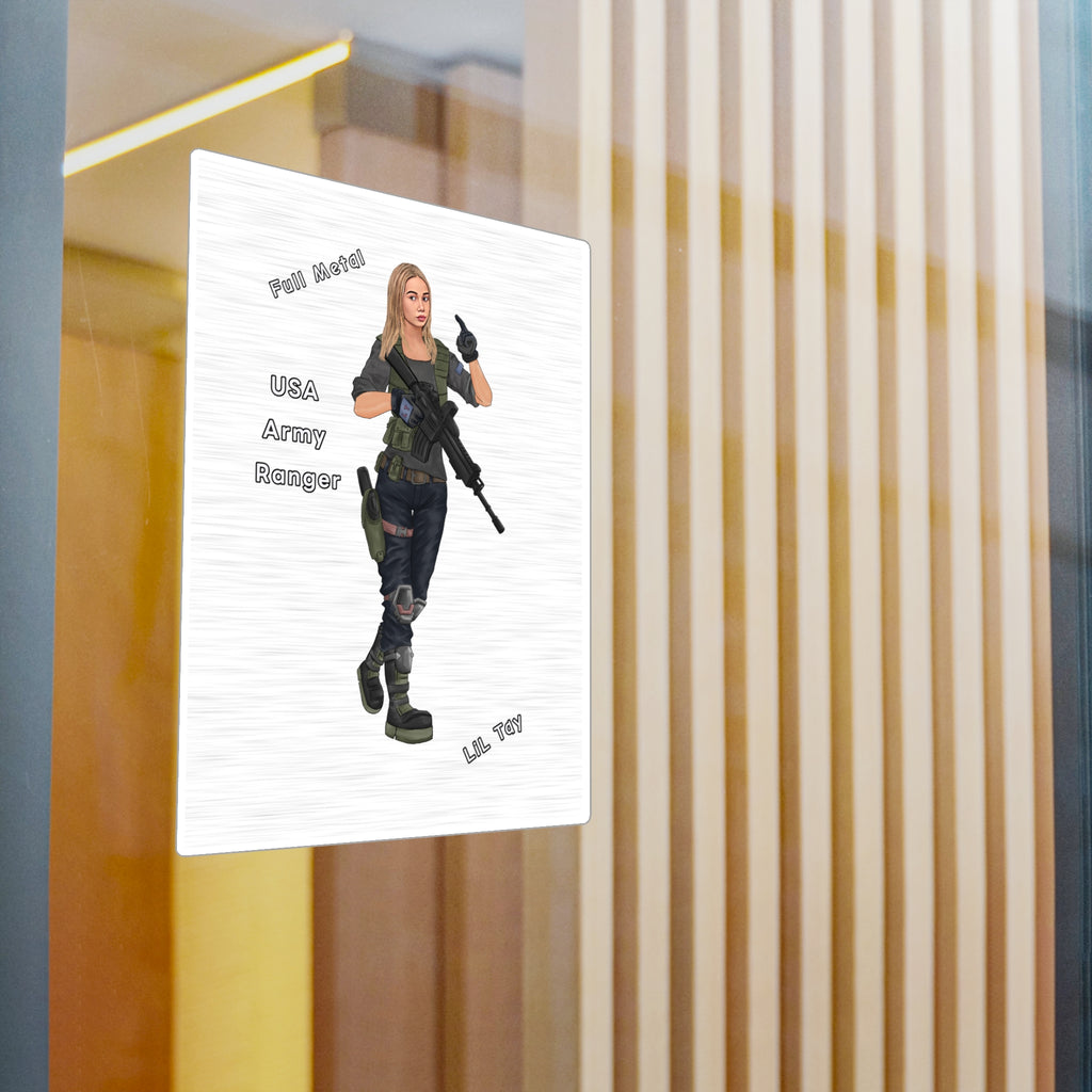 USA Army Ranger Full Metal Soldier Vinyl Sticker — Kiss-Cut Decal From LiLTay - in or outdoor
