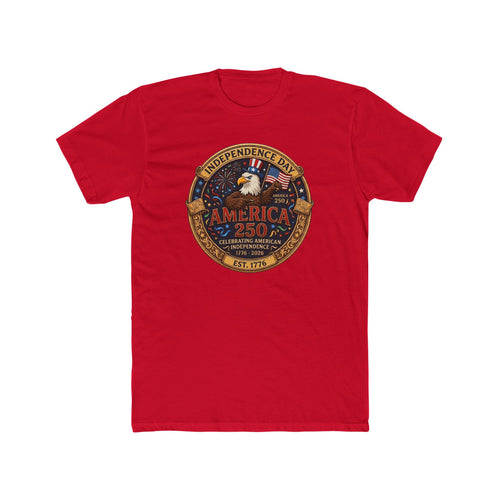 America 250 Independence Day T-Shirt — Patriotic Eagle 1776 Celebration Tee by liltay