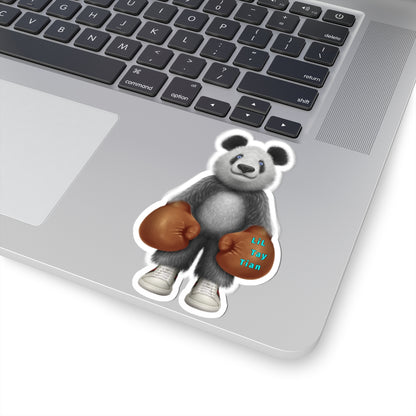 LiLTay Radical Boxing Panda Bear Stickers, a champion, Laptop Stickers,- skate board lockers waterproof tuff popup store