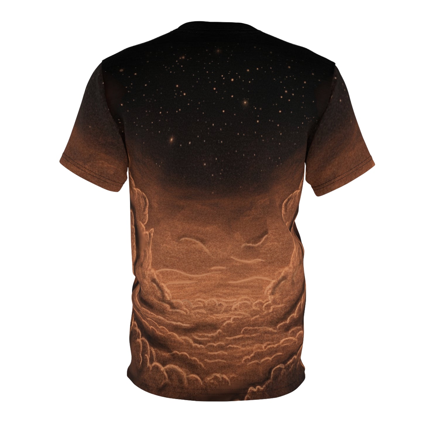 Jesus by LiLTay Crucifixion unisex God Tee — Sepia Religious All-Over Print Shirt