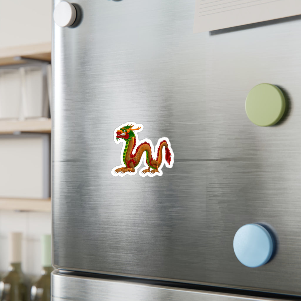 Mythical Colorful Chinese Dragon Vinyl Decal - Kiss-Cut Sticker From LiLTay