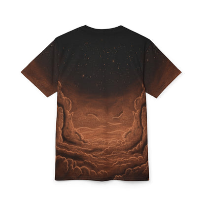 Jesus by LiLTay Crucifixion unisex God Tee — Sepia Religious All-Over Print Shirt