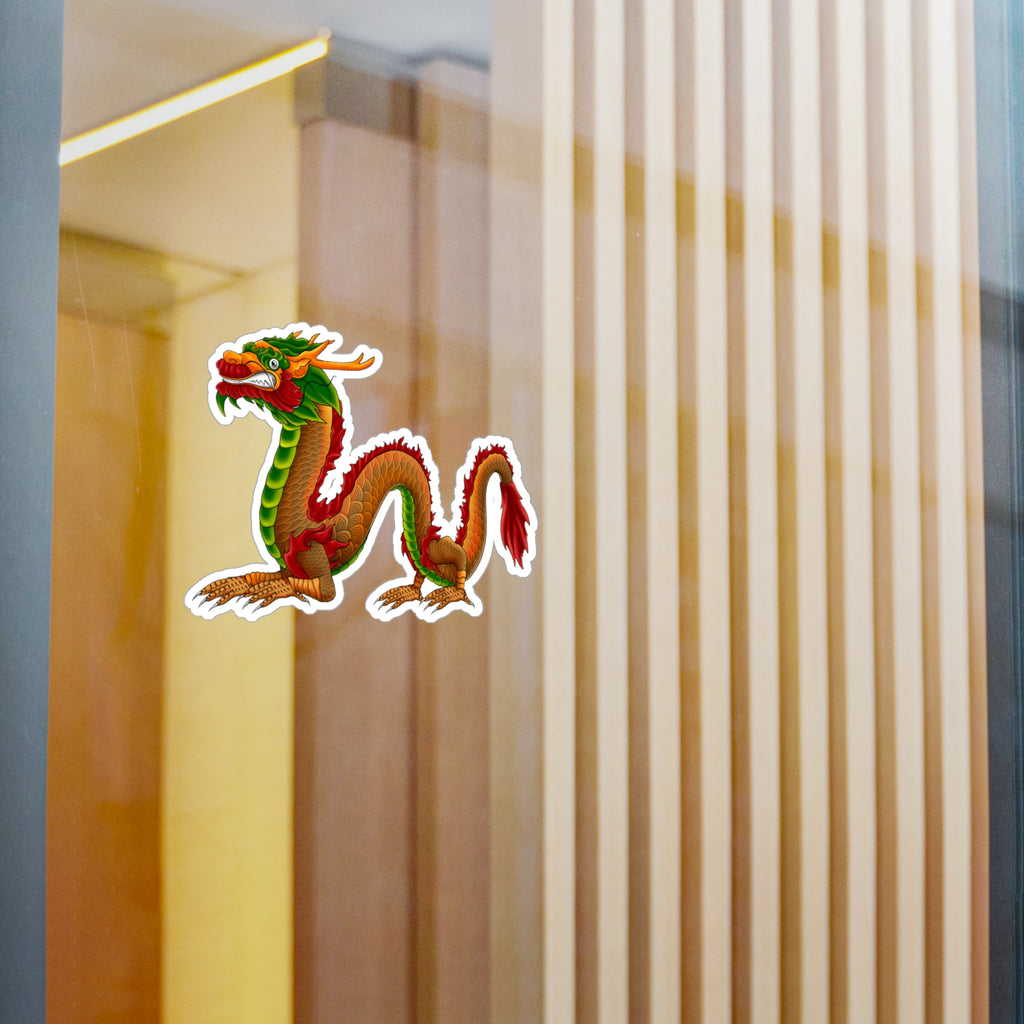 Mythical Colorful Chinese Dragon Vinyl Decal - Kiss-Cut Sticker From LiLTay