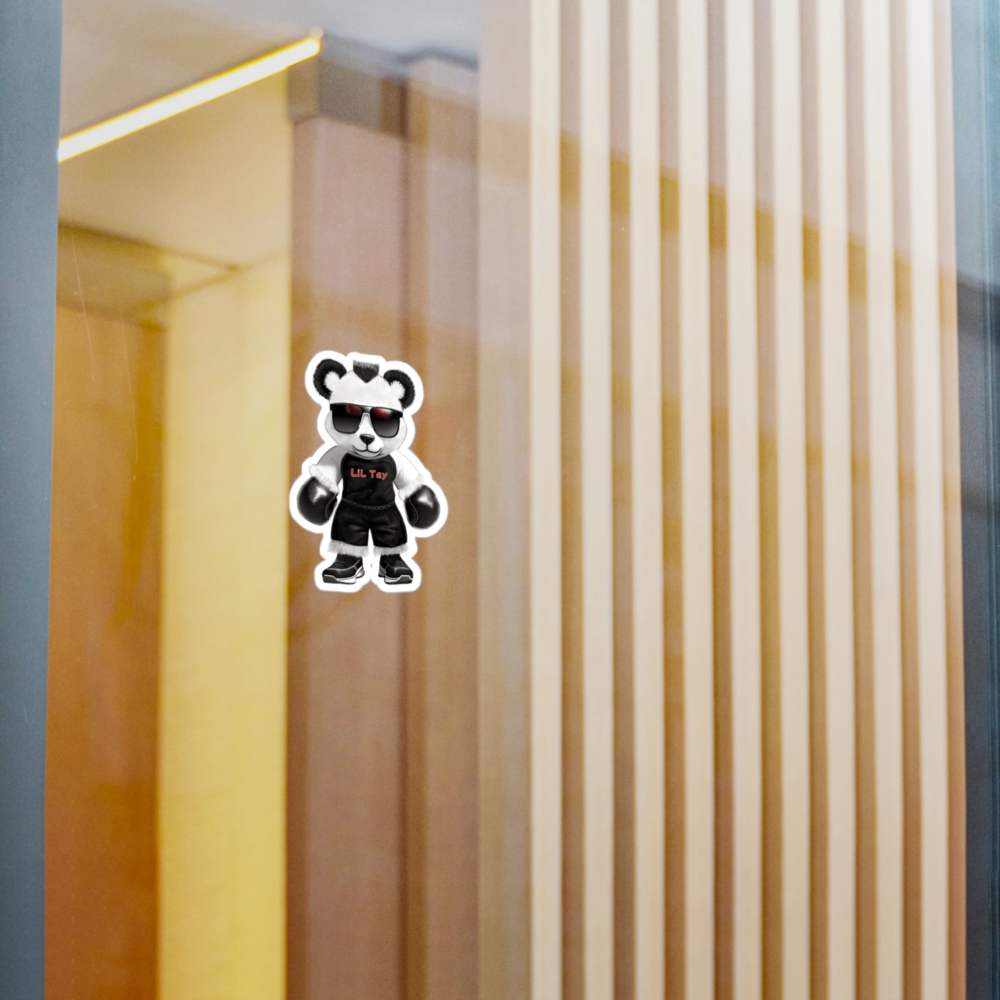 Cool Boxing Teddy Bear Sticker — Kiss-Cut Vinyl Decal From LiLTay