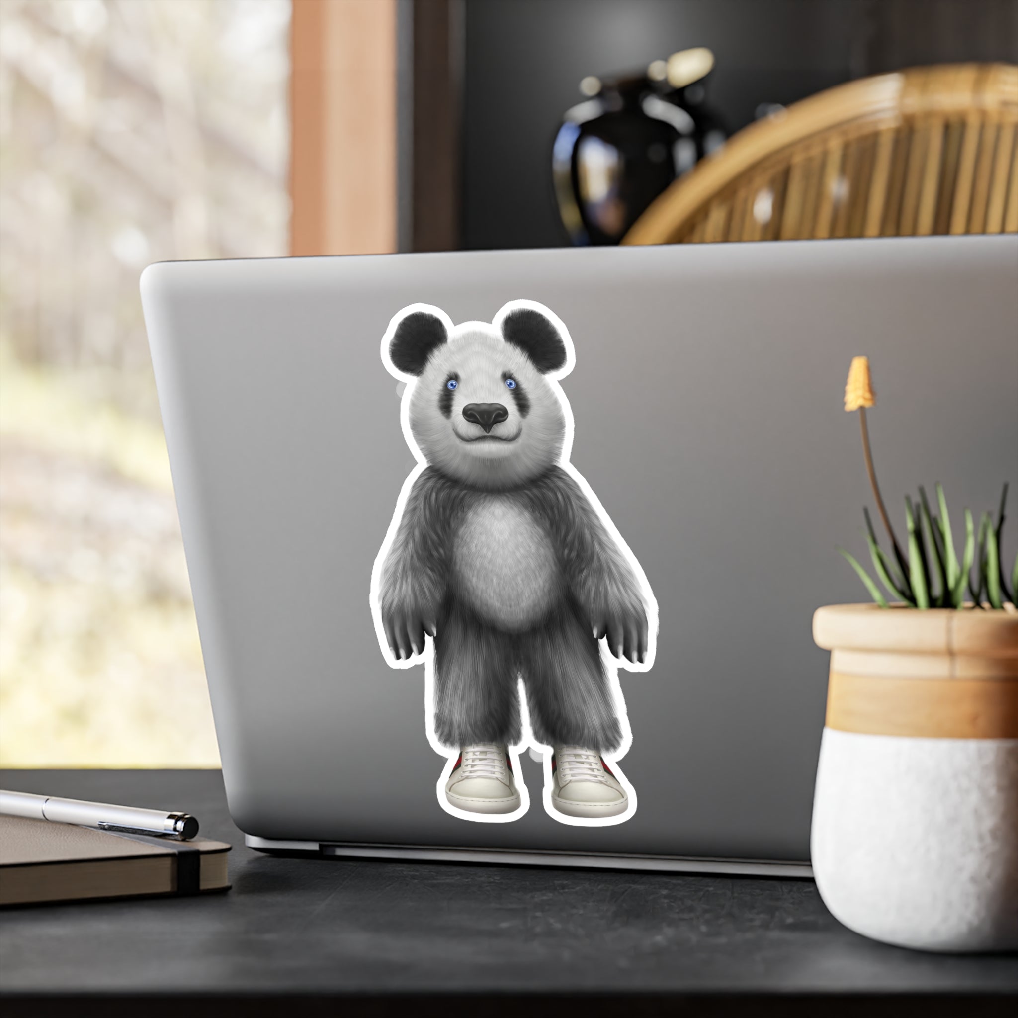 Panda Bear Plush Character Vinyl Sticker — Kiss-Cut Decal from LiLTay