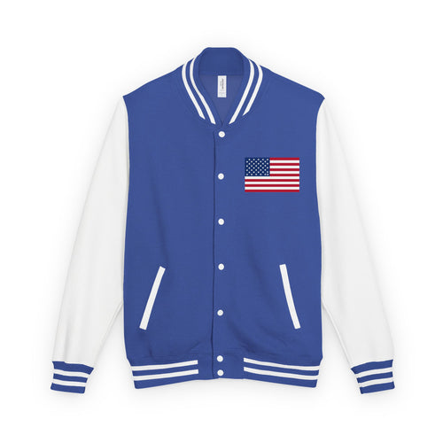 American Flag stitched on the chest Letterman Jacket from LiLTay