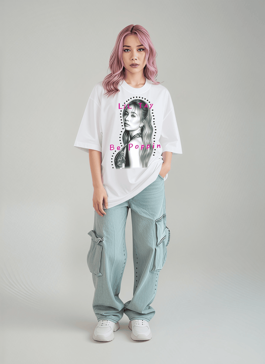 LiL Tay BePoppin cotton oversized tee unisex