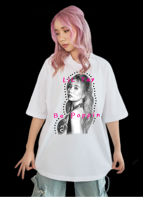LiL Tay BePoppin cotton oversized tee unisex