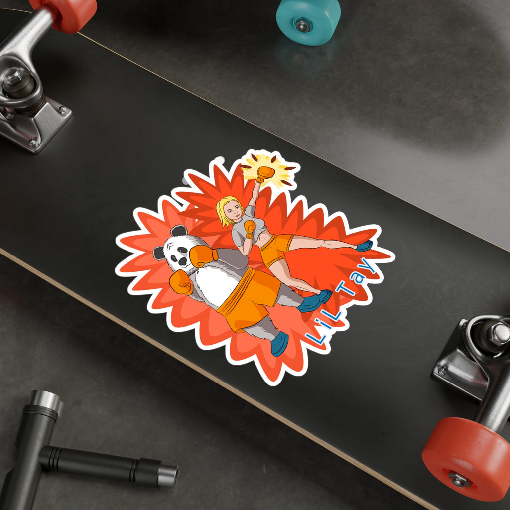 LiLTay Teams Up with the Boxing Panda Bear to be the Worlds Undefeated Champions sticker 3 sizes