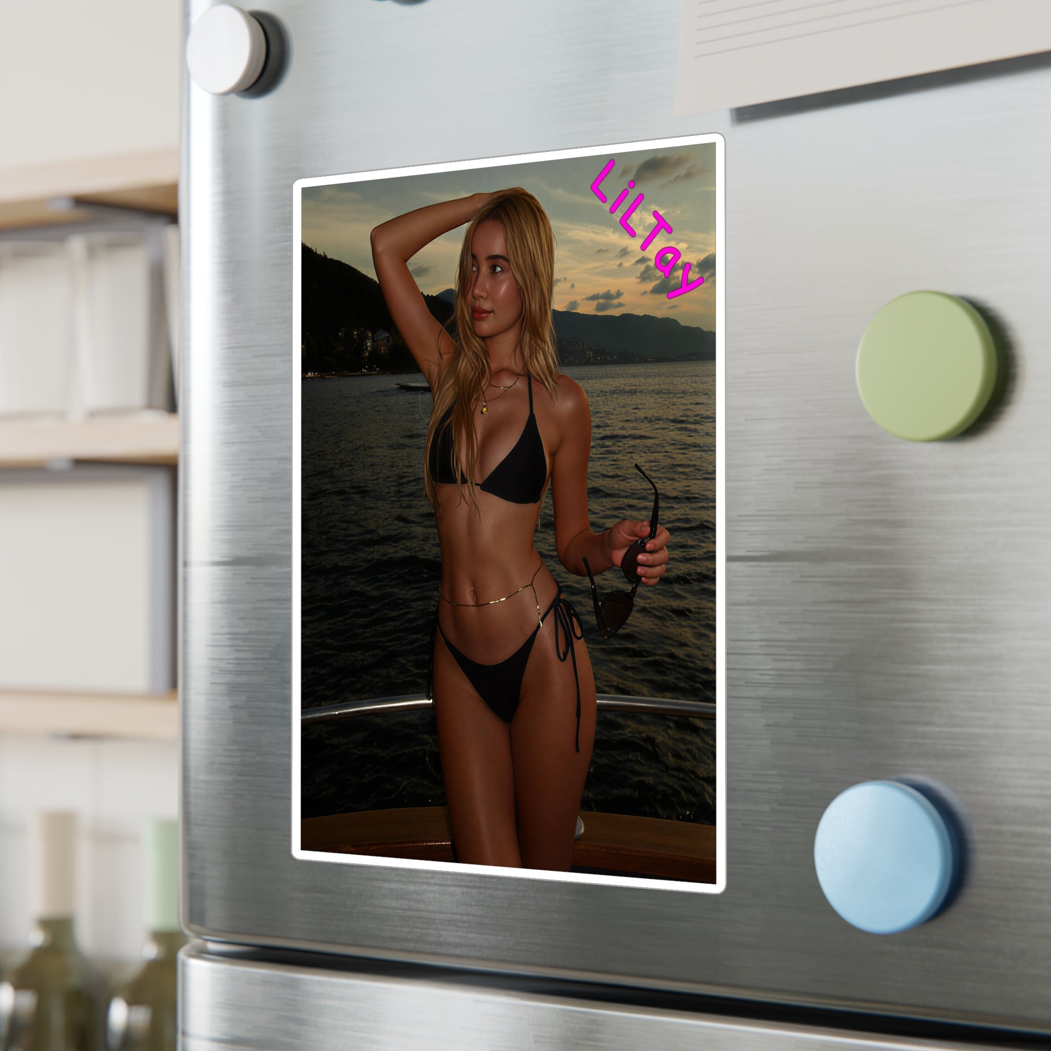 LiLTay Bikini Photo Vinyl Sticker – 'LIL tay' Kiss-Cut Decal
