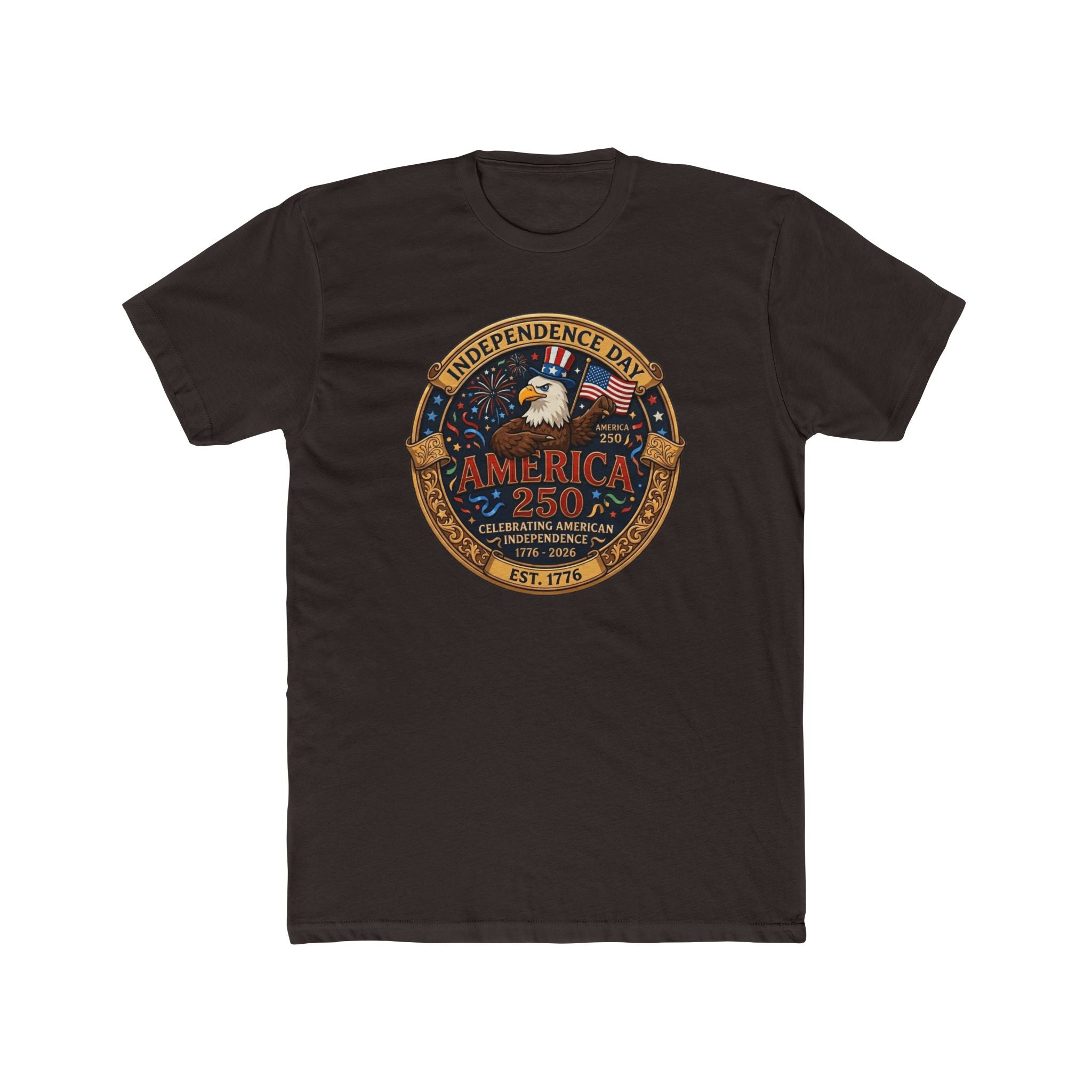 America 250 Independence Day T-Shirt — Patriotic Eagle 1776 Celebration Tee by liltay