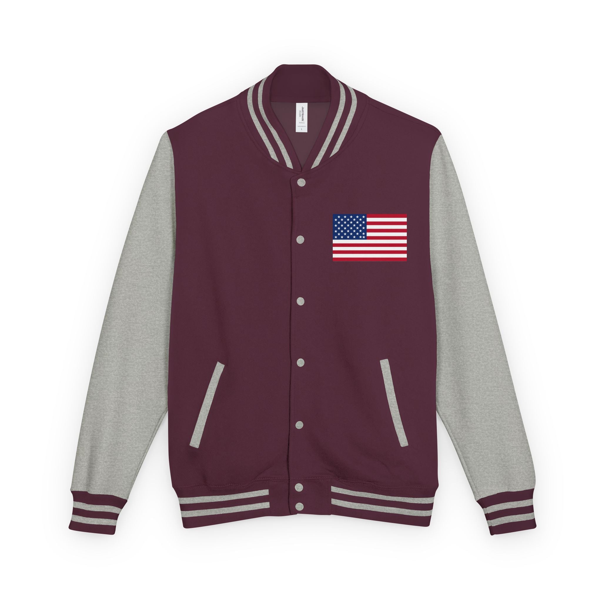 American Flag stitched on the chest Letterman Jacket from LiLTay
