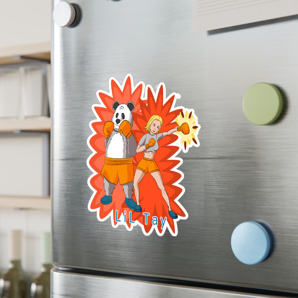 LiLTay Teams Up with the Boxing Panda Bear to be the Worlds Undefeated Champions sticker 3 sizes