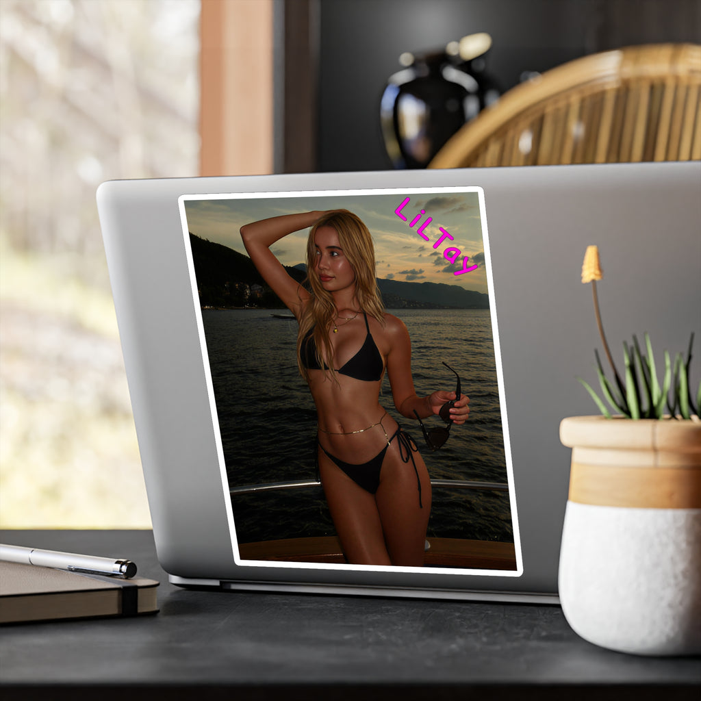 LiLTay Bikini Photo Vinyl Sticker – 'LIL tay' Kiss-Cut Decal