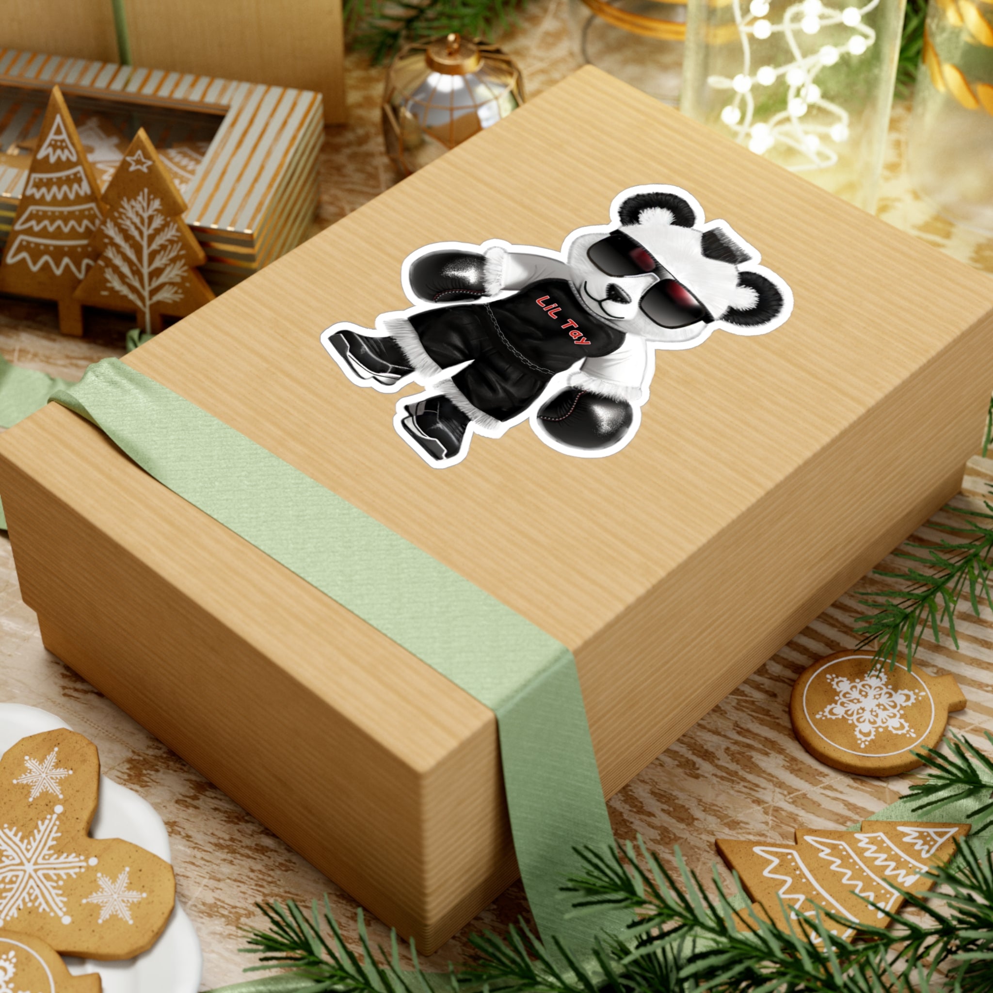 Cool Boxing Teddy Bear Sticker — Kiss-Cut Vinyl Decal From LiLTay