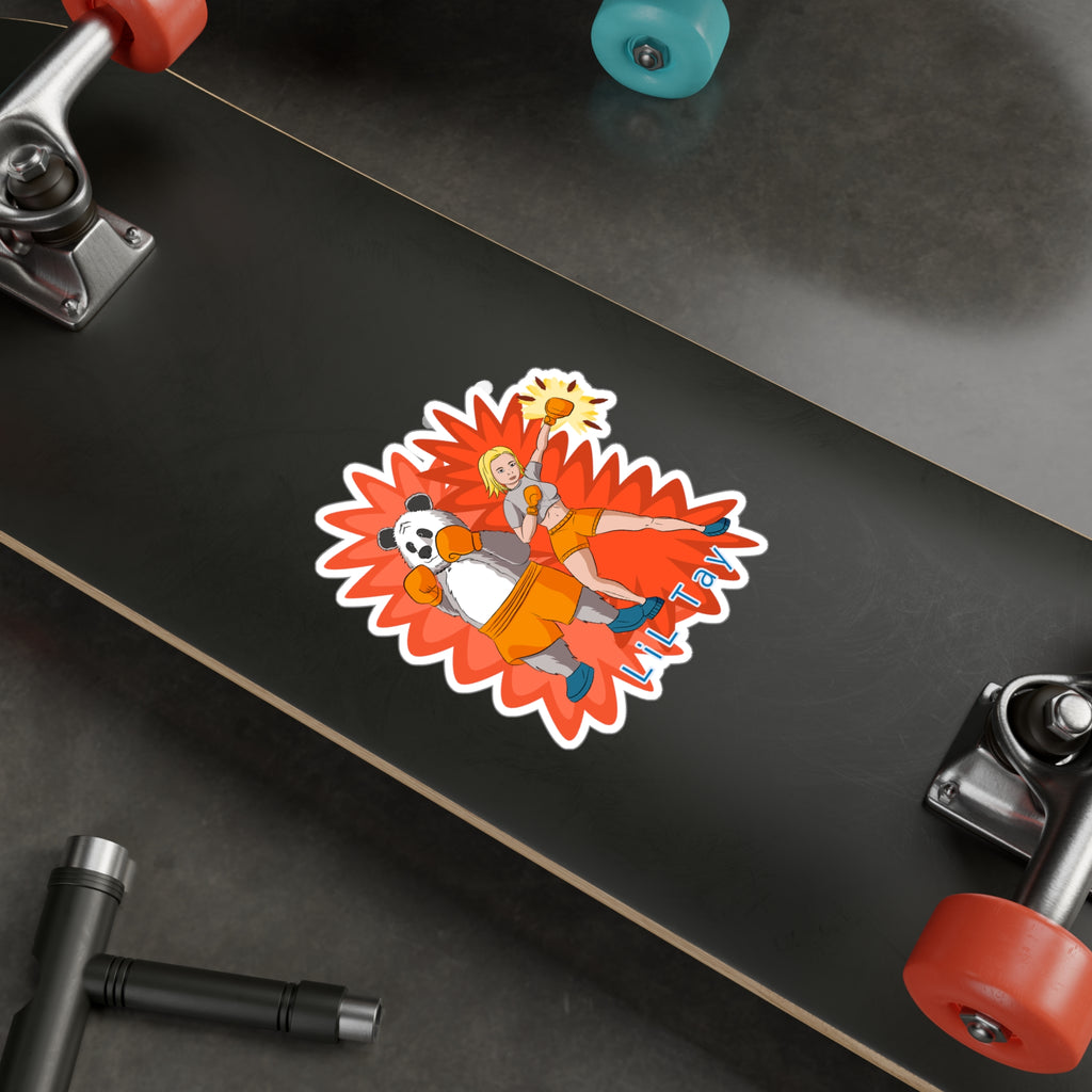 LiLTay Teams Up with the Boxing Panda Bear to be the Worlds Undefeated Champions sticker 3 sizes