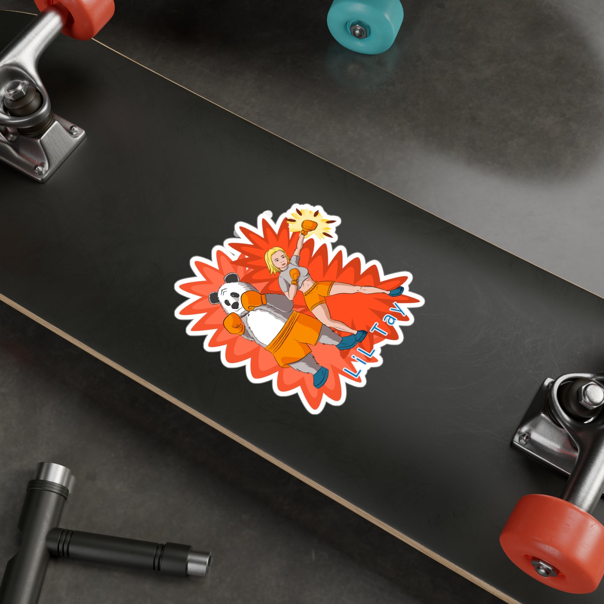 LiLTay Teams Up with the Boxing Panda Bear to be the Worlds Undefeated Champions sticker 3 sizes