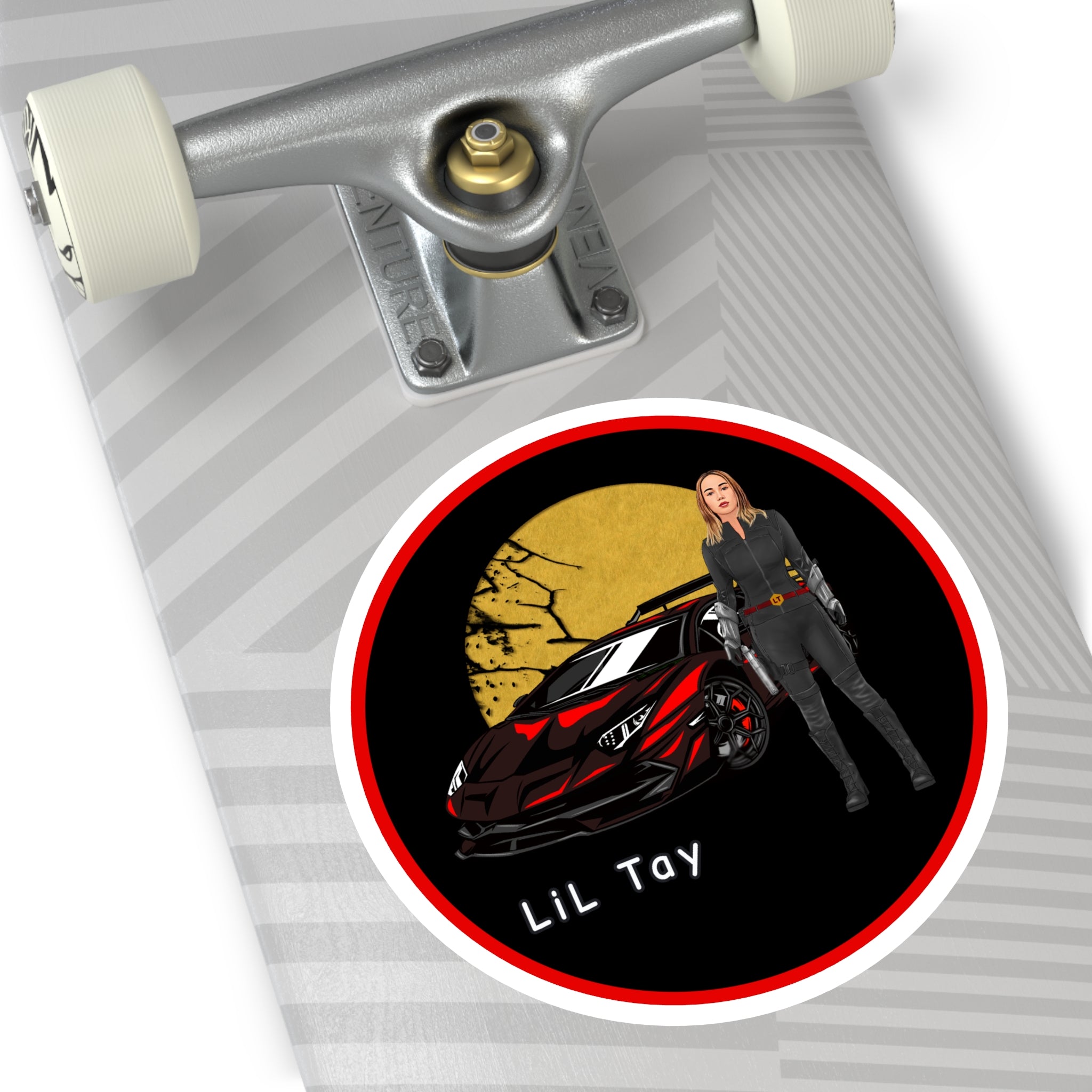 Lil Tay - SUNSET the ultimate warrior - inhouse video game concept - Vinyl Decal (Indoor/Outdoor)