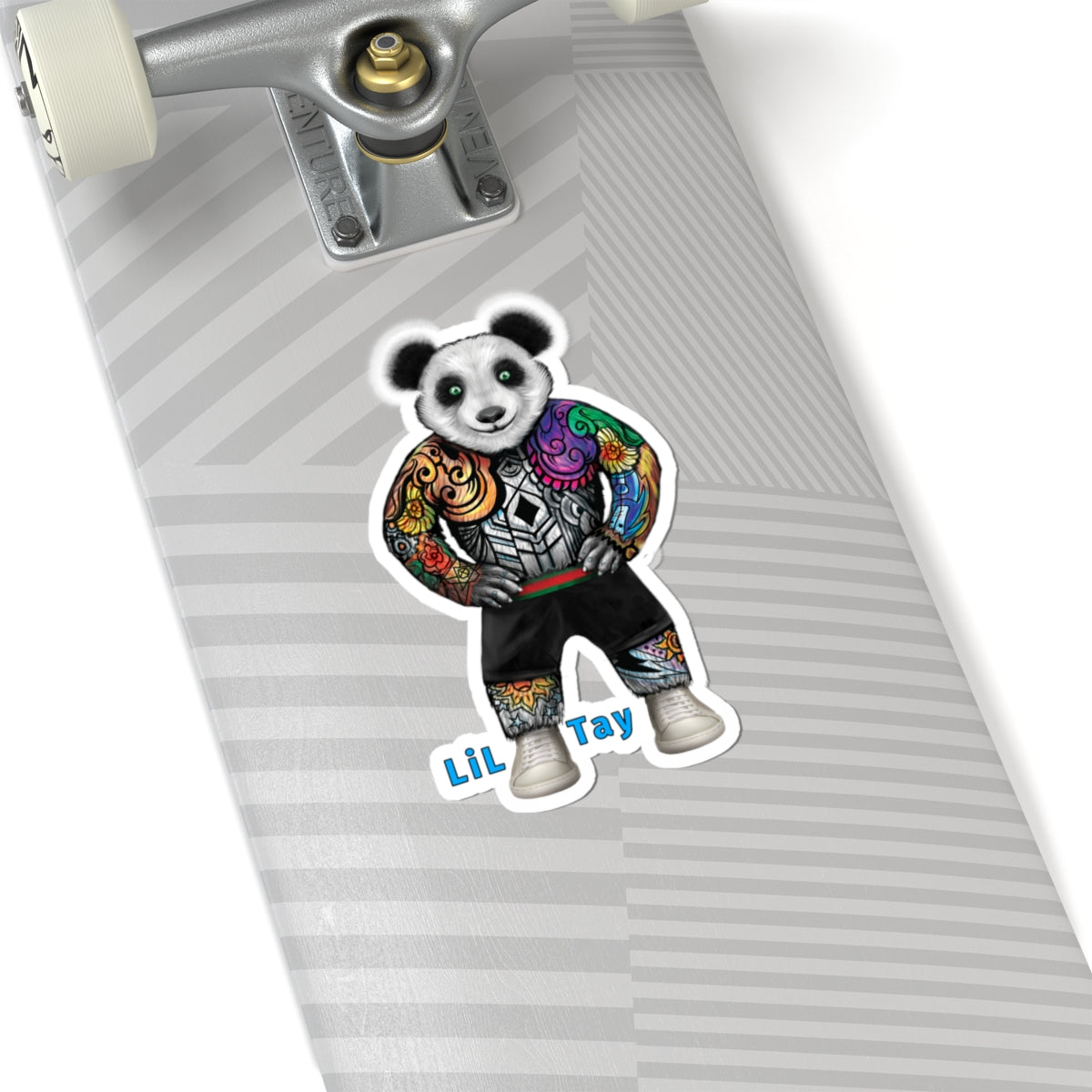 LiLTay Tattoo Panda Kiss-Cut Stickers, radical Bear Hip Art Decals for Laptops, Water Bottles, Scrapbooking, Boards, Lockers, Car Accessories