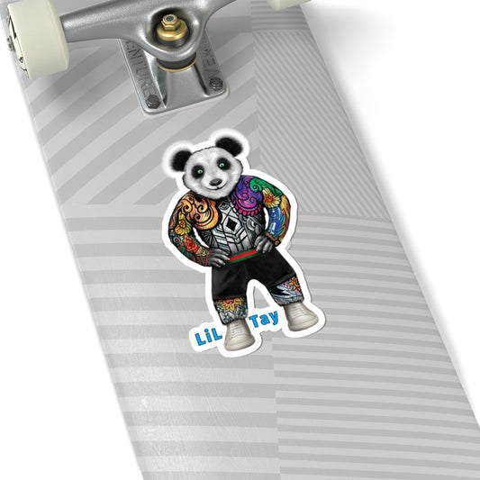 LiLTay Tattoo Panda Kiss-Cut Stickers, radical Bear Hip Art Decals for Laptops, Water Bottles, Scrapbooking, Boards, Lockers, Car Accessories