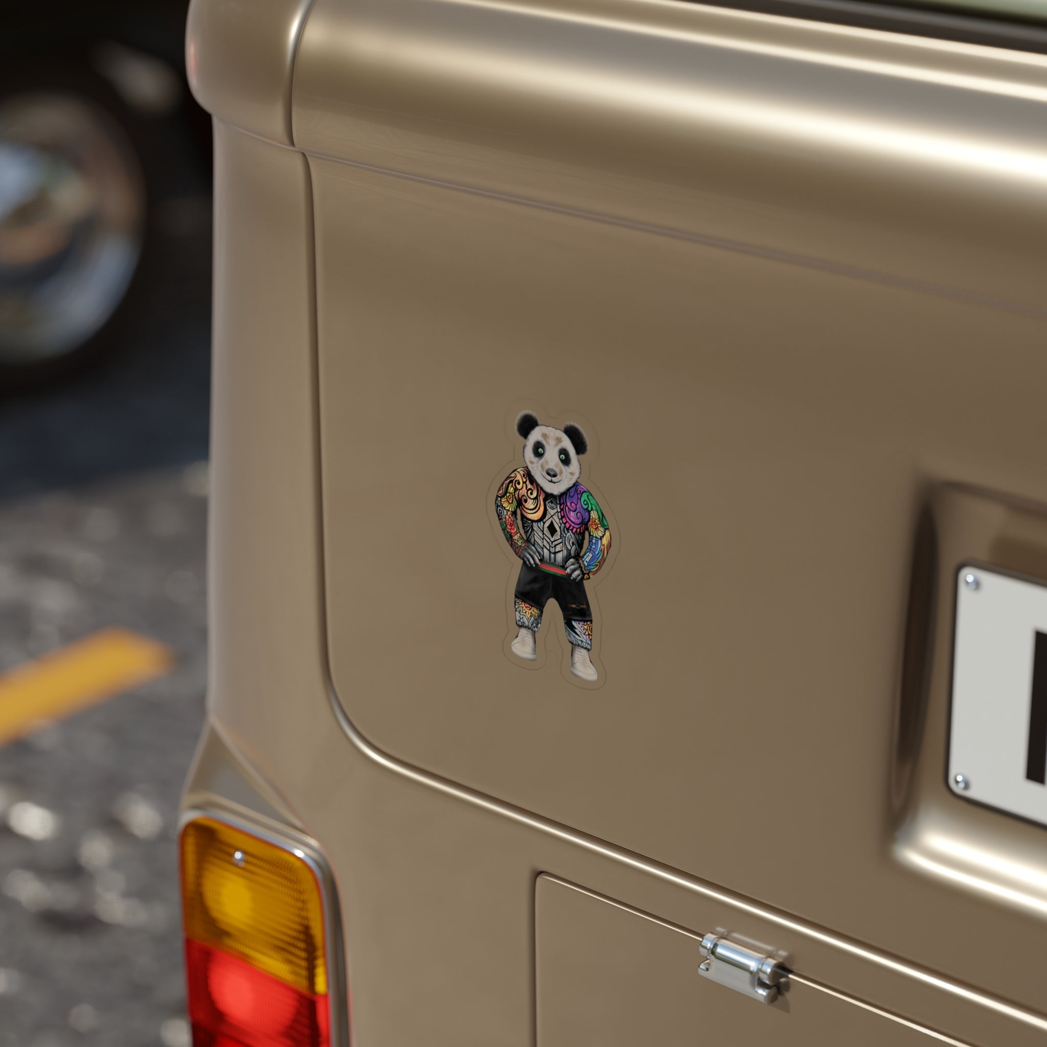 Tattoo Panda Sticker — Die-Cut Transparent Outdoor Sticker from LiLTay