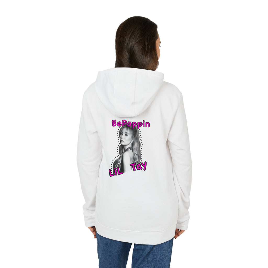 Adidas Hoodie — BePoppin Lil Tay unisex Graphic Back Print White Fleece