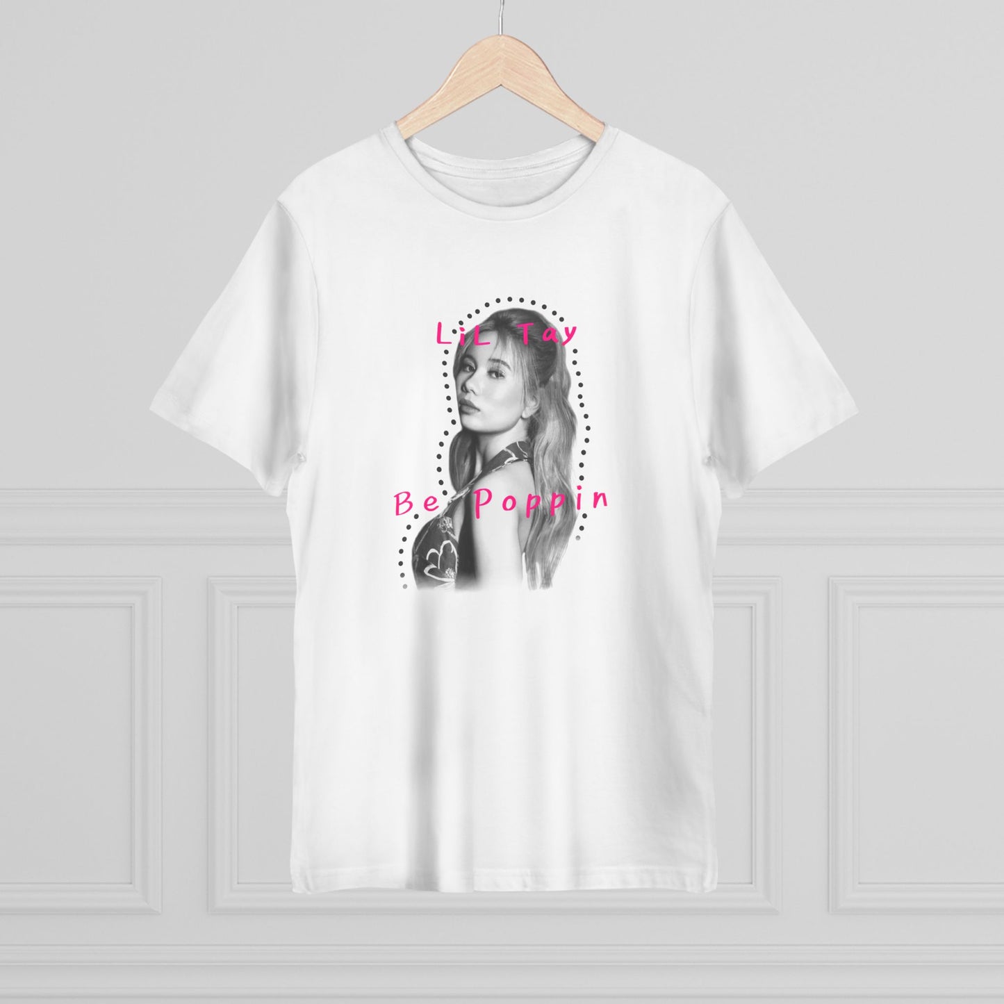 LiL Tay BePoppin cotton tee shirt unisex black or white only