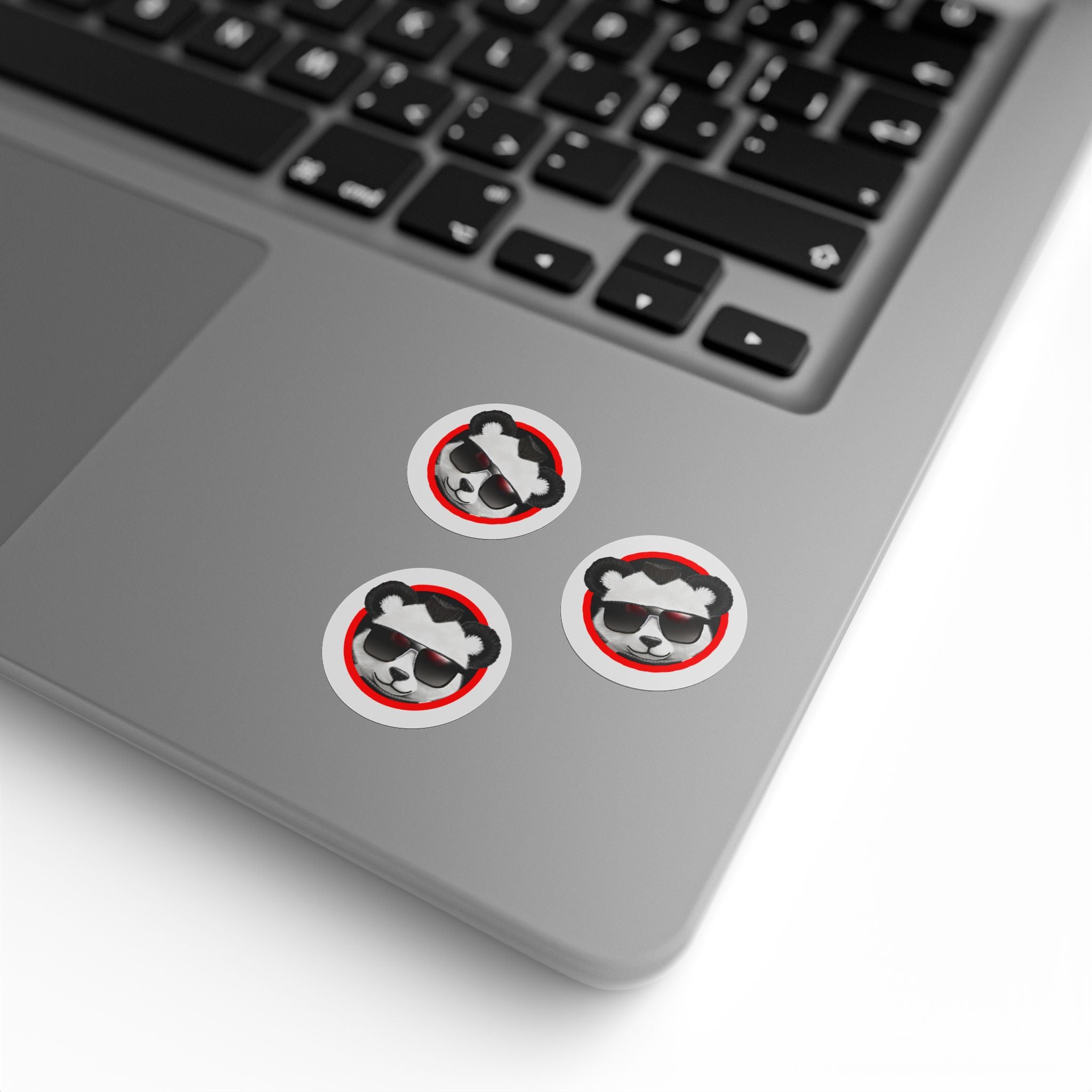 Cool Teddy Bear Round Stickers  — Roll of 50 Sunglasses Red Band LiLTay Logo  2 sizes