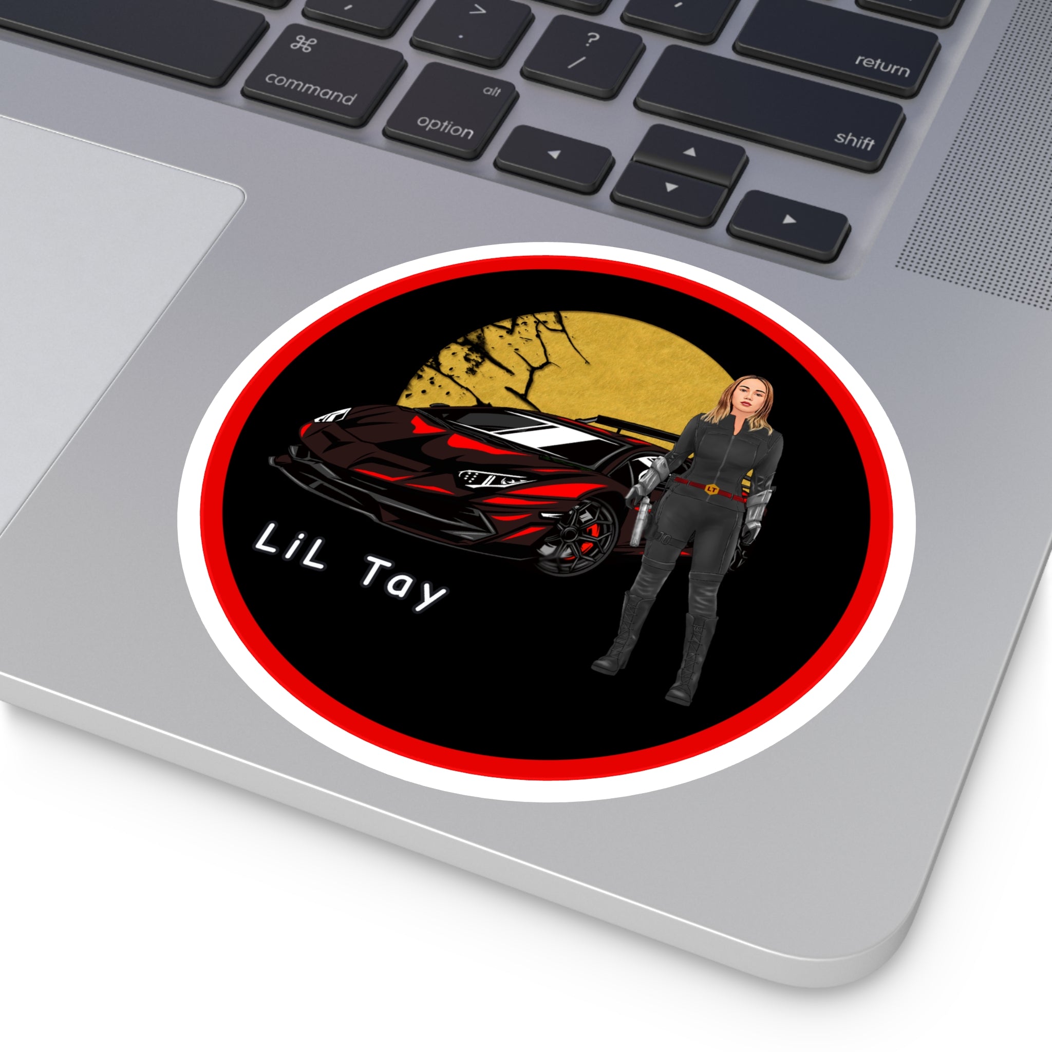 Lil Tay - SUNSET the ultimate warrior - inhouse video game concept - Vinyl Decal (Indoor/Outdoor)