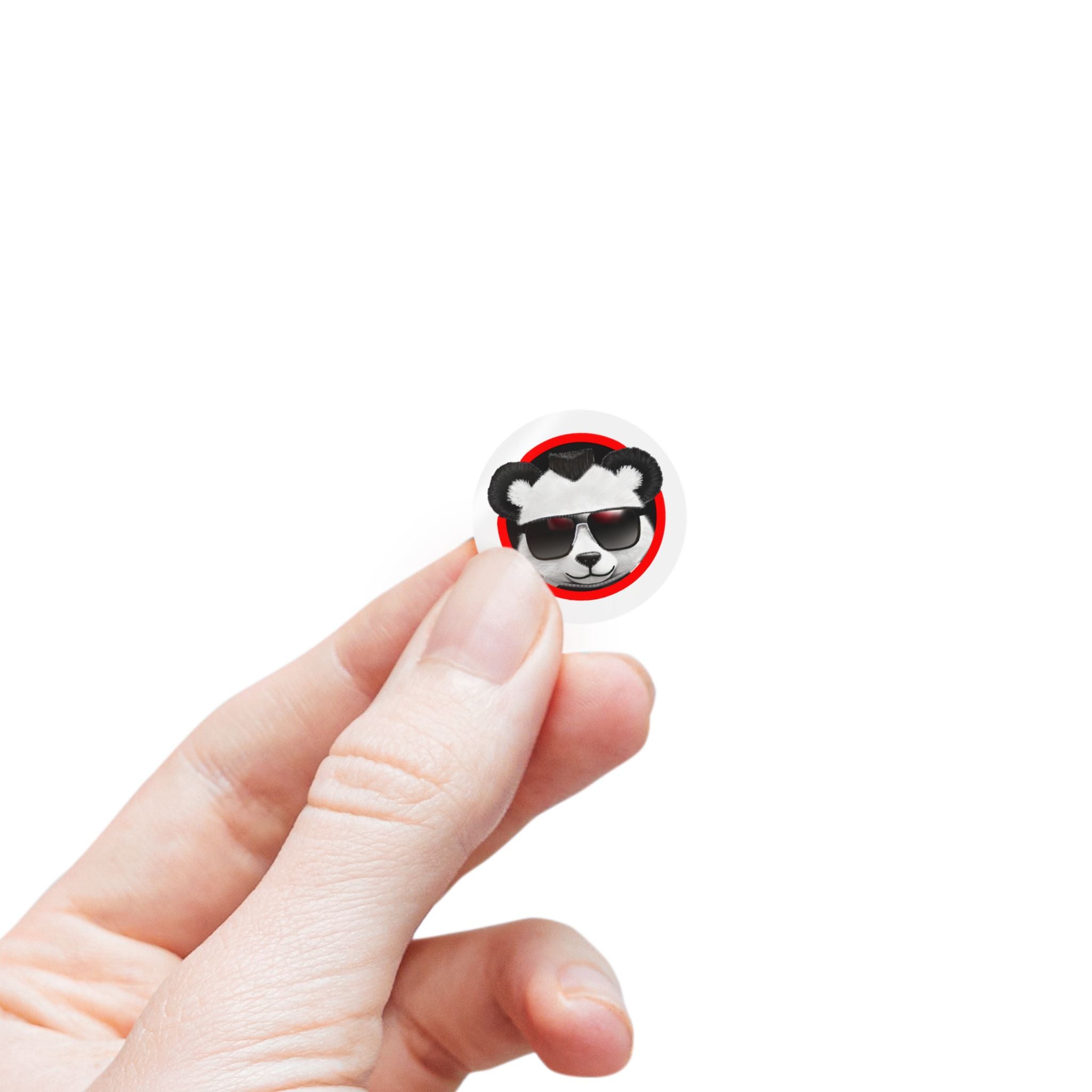 Cool Teddy Bear Round Stickers  — Roll of 50 Sunglasses Red Band LiLTay Logo  2 sizes