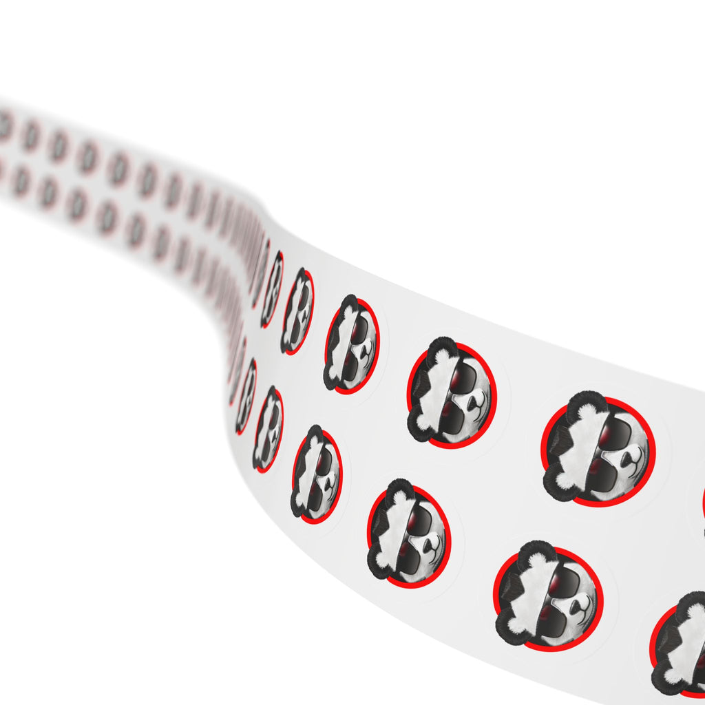 Cool Teddy Bear Round Stickers  — Roll of 50 Sunglasses Red Band LiLTay Logo  2 sizes